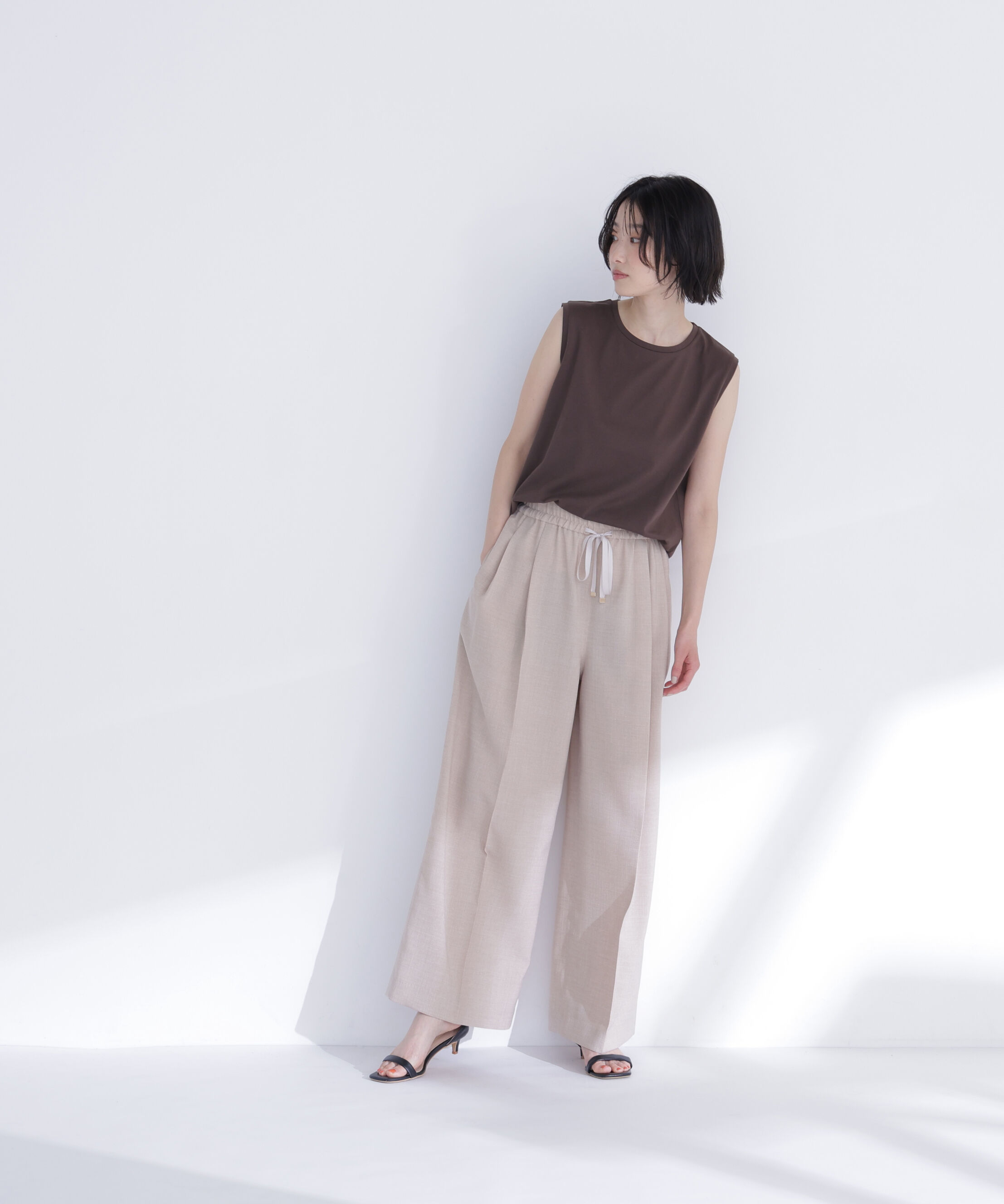  「メタルポイントノースリーブカットソー」|Tシャツ・カットソー|