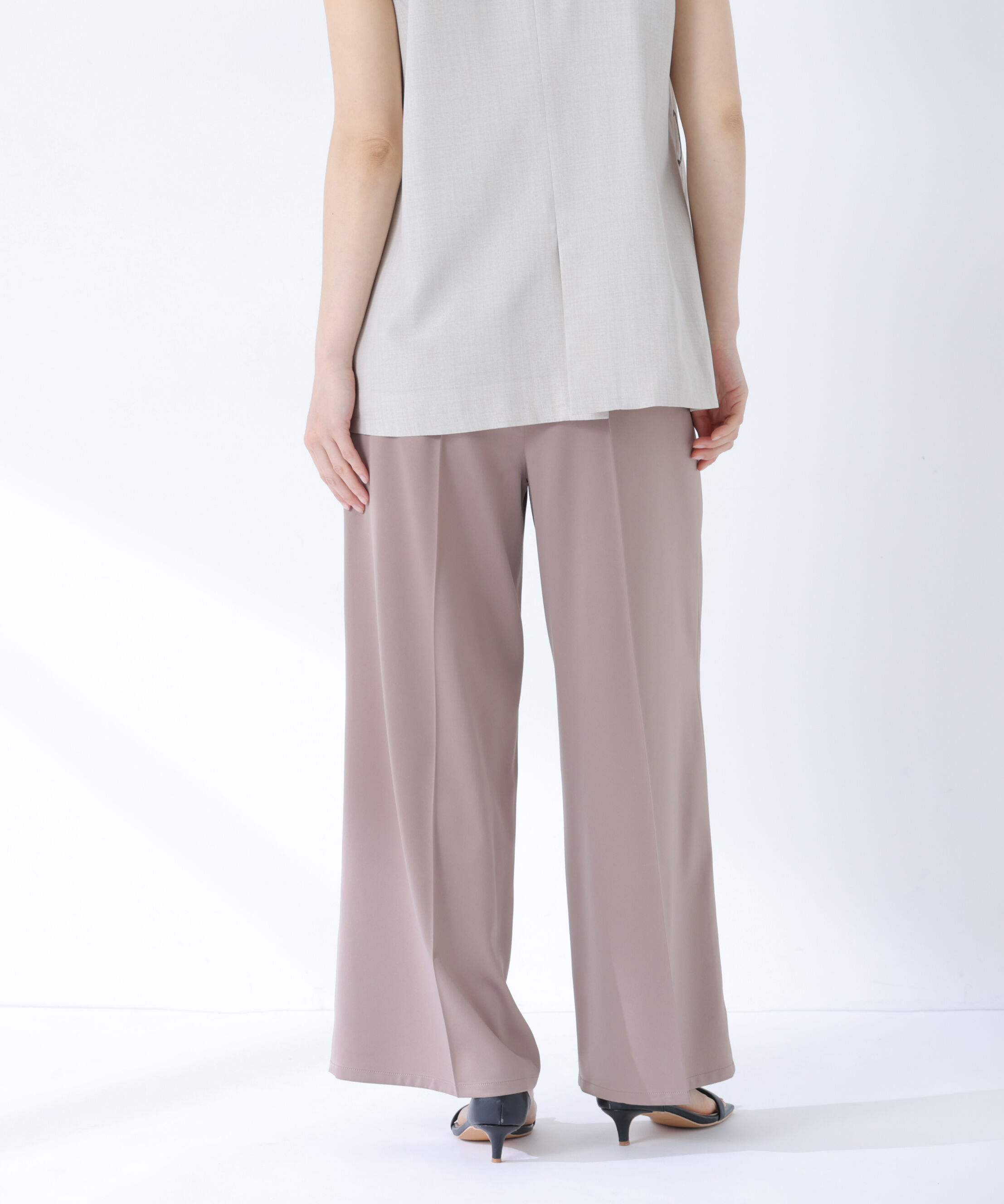  「サテンタックワイドパンツ」|その他|