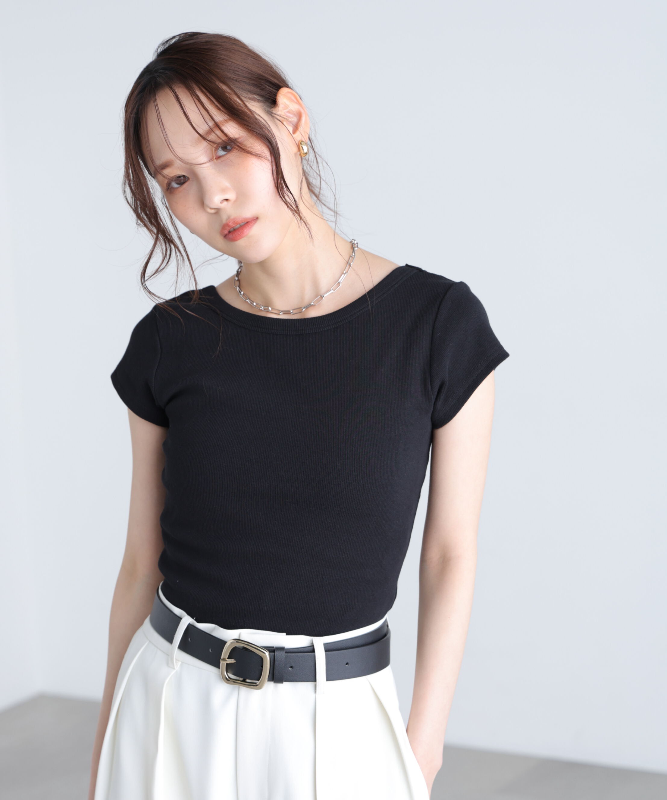 「〈MFM〉バックオープン半袖カットソー」|Tシャツ・カットソー|