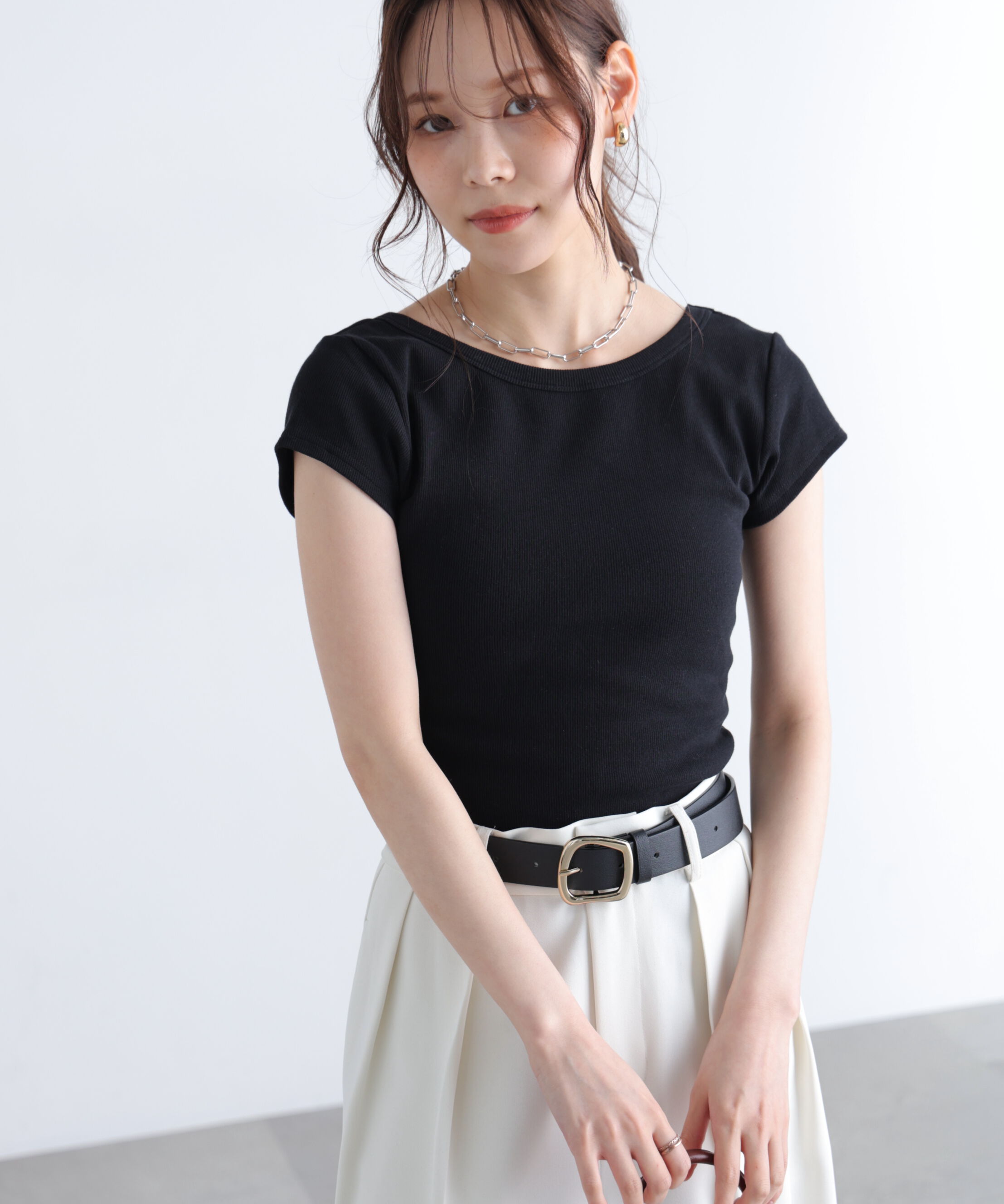  「〈MFM〉バックオープン半袖カットソー」|Tシャツ・カットソー|