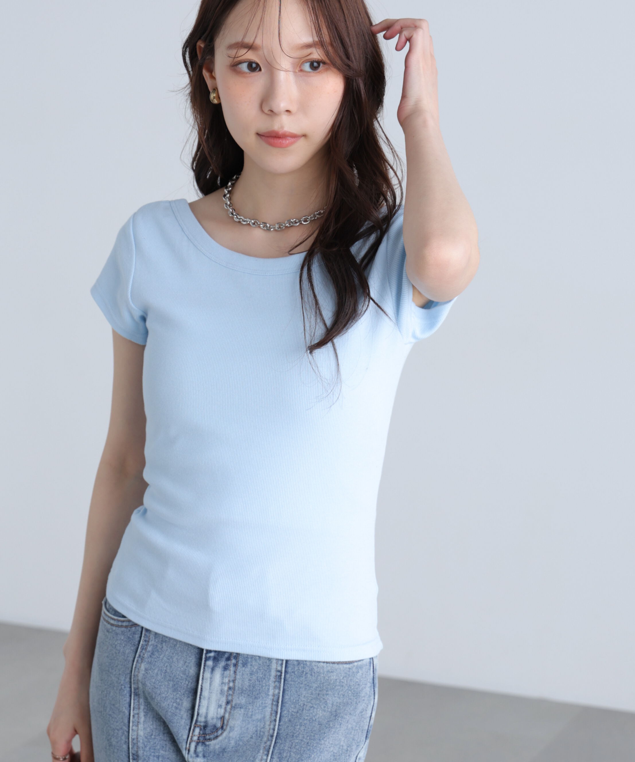  「〈MFM〉バックオープン半袖カットソー」|Tシャツ・カットソー|