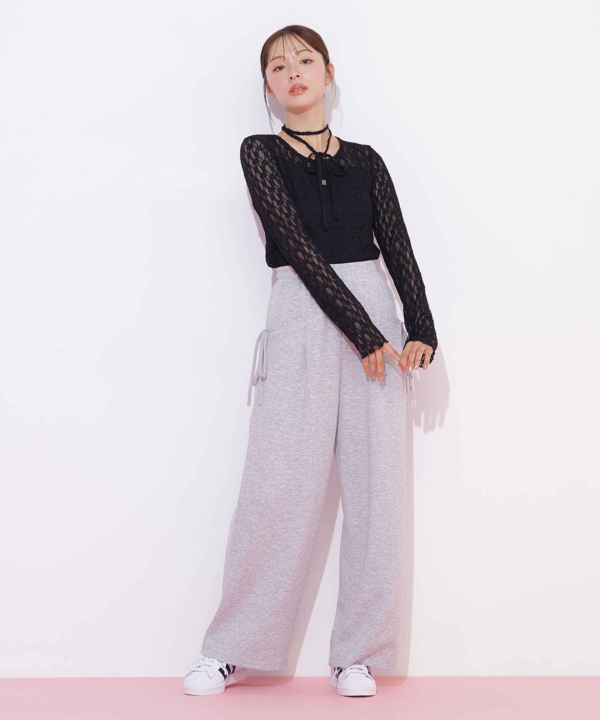  「サイドリボンスウェットパンツ」|その他|