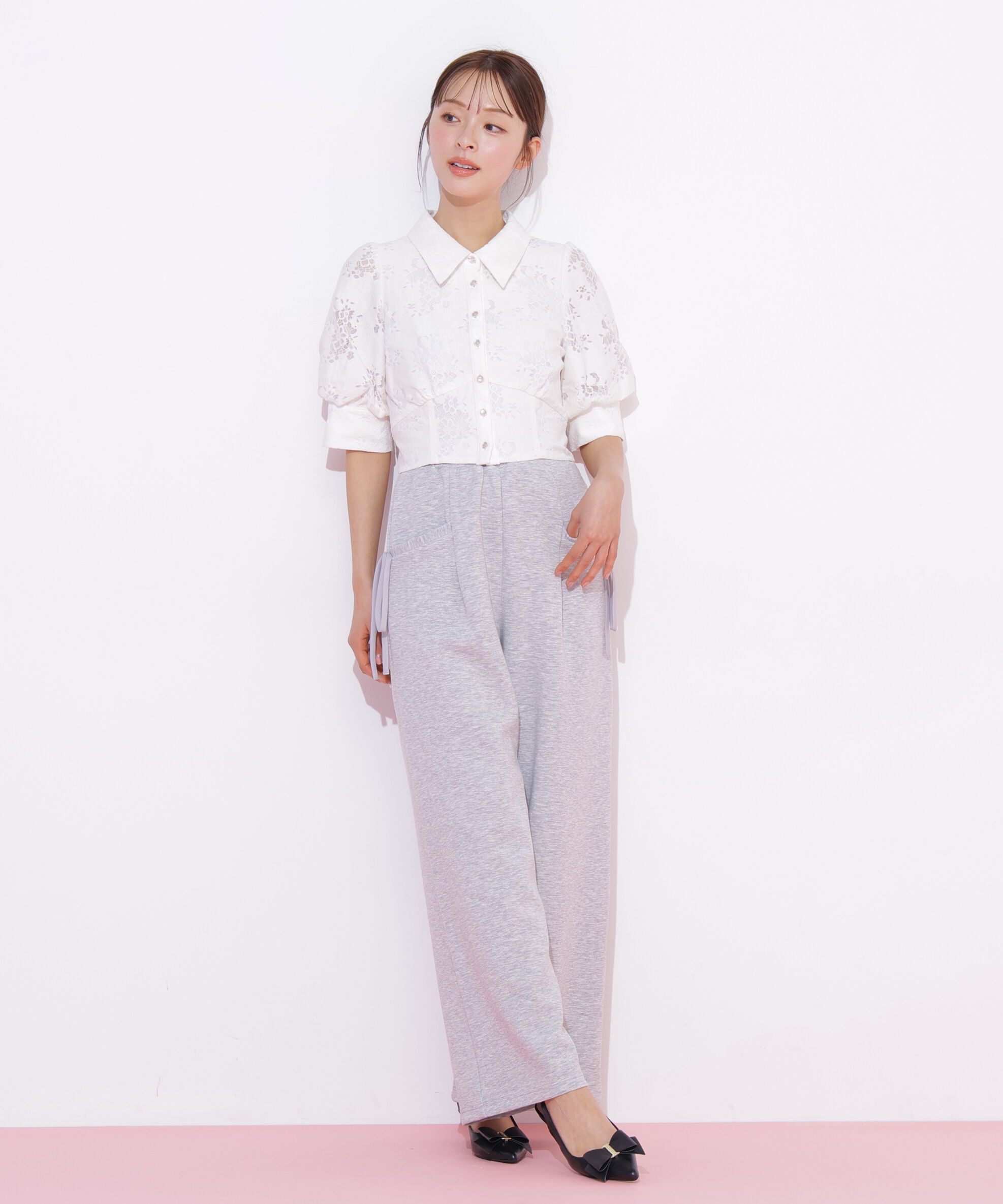  「サイドリボンスウェットパンツ」|その他|