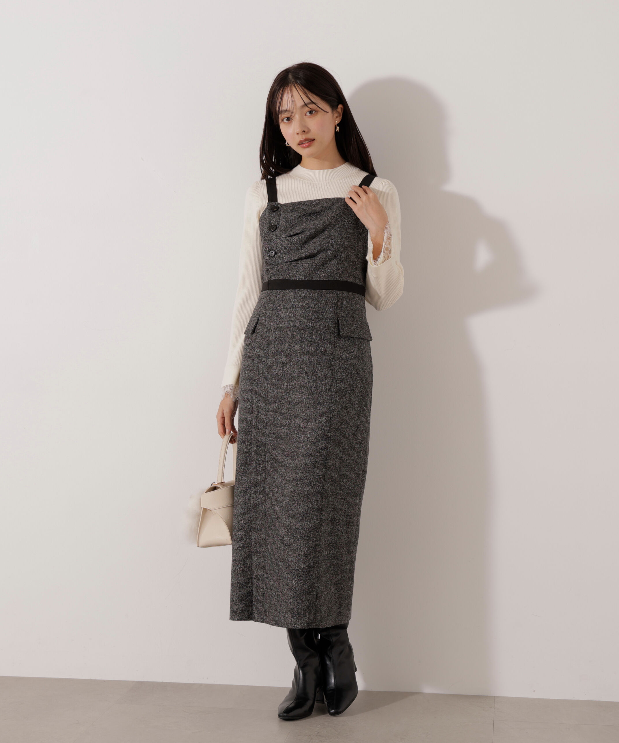 PROPORTION BODY DRESSING「＜加藤栞さん着用＞アシメタックジャンスカ」|ワンピース|