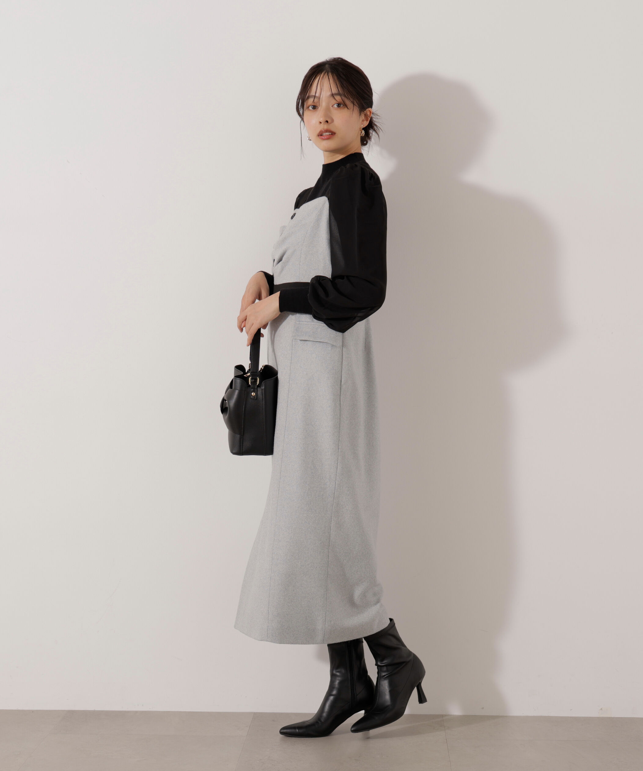 PROPORTION BODY DRESSING「＜加藤栞さん着用＞アシメタックジャンスカ」|ワンピース|