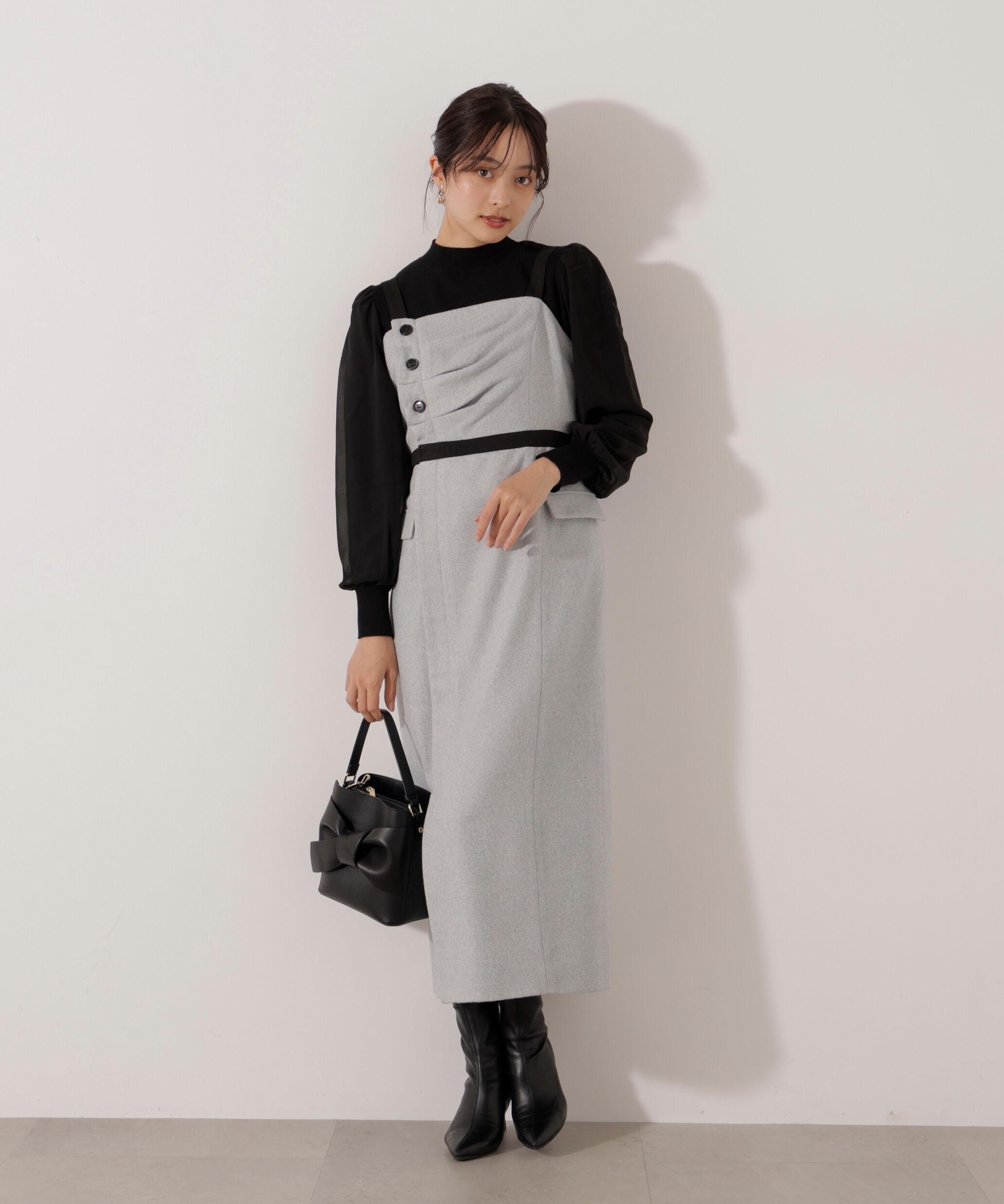 PROPORTION BODY DRESSING「＜加藤栞さん着用＞アシメタックジャンスカ」|ワンピース|