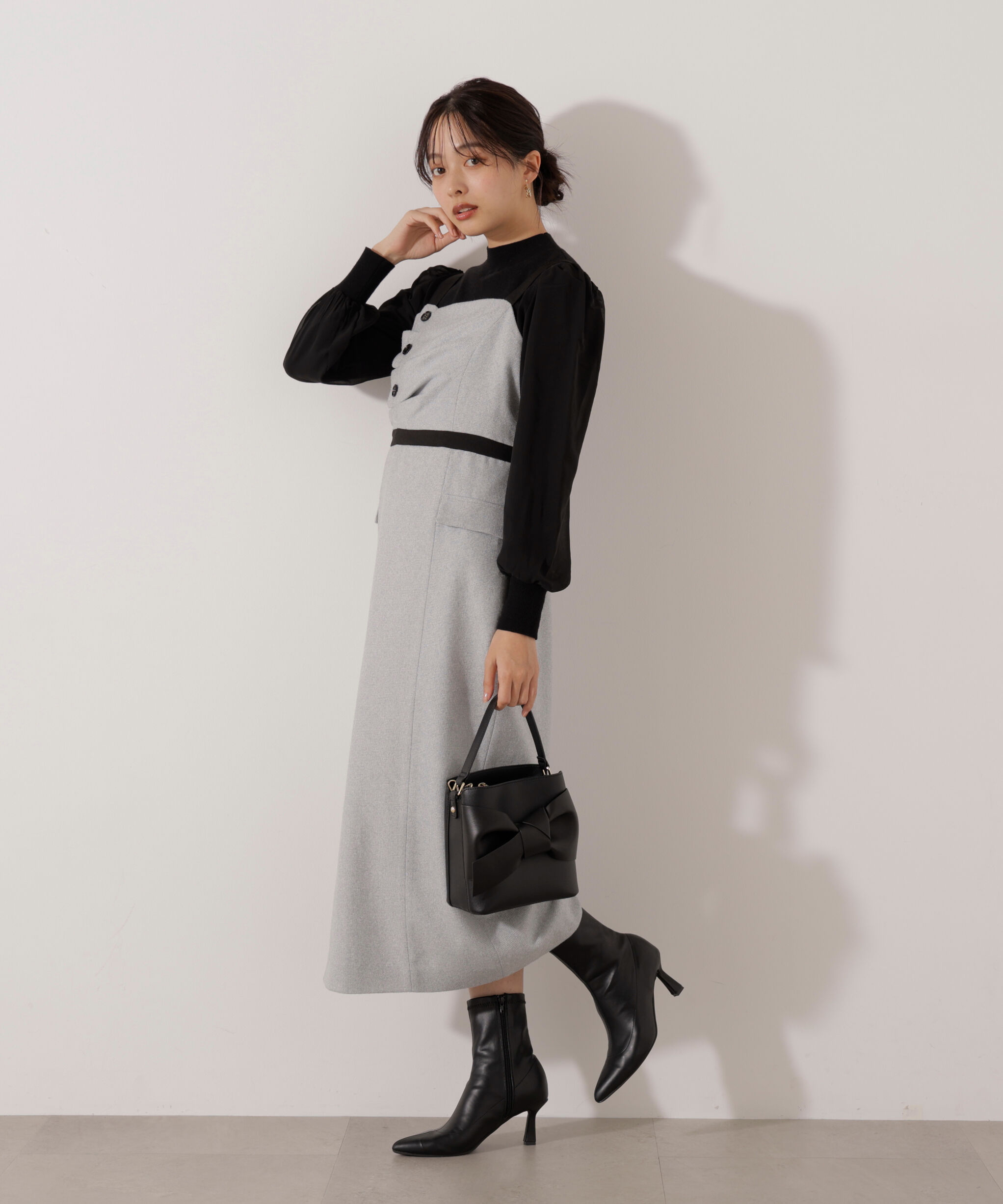 PROPORTION BODY DRESSING「＜加藤栞さん着用＞アシメタックジャンスカ」|ワンピース|