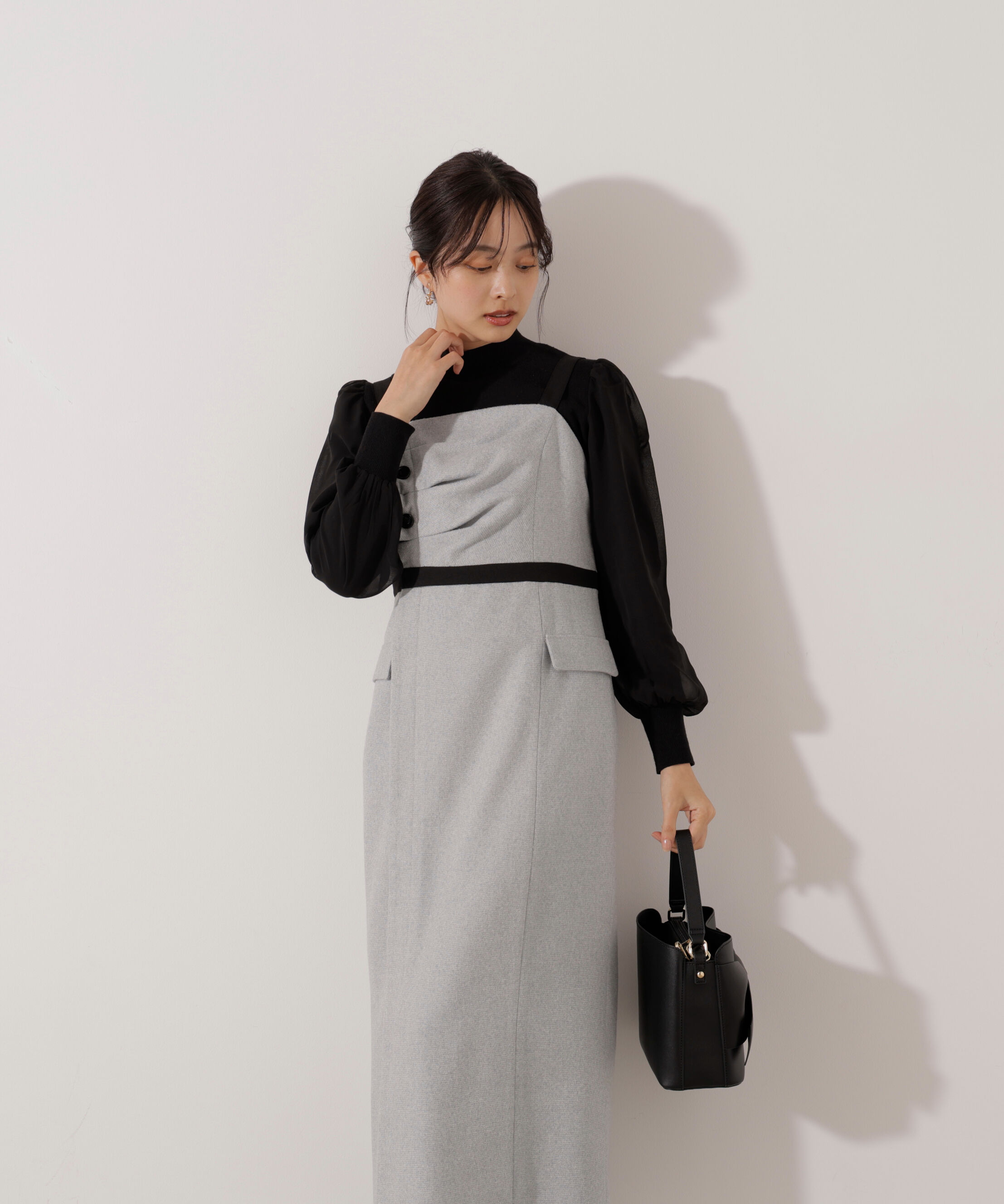PROPORTION BODY DRESSING「＜加藤栞さん着用＞アシメタックジャンスカ」|ワンピース|