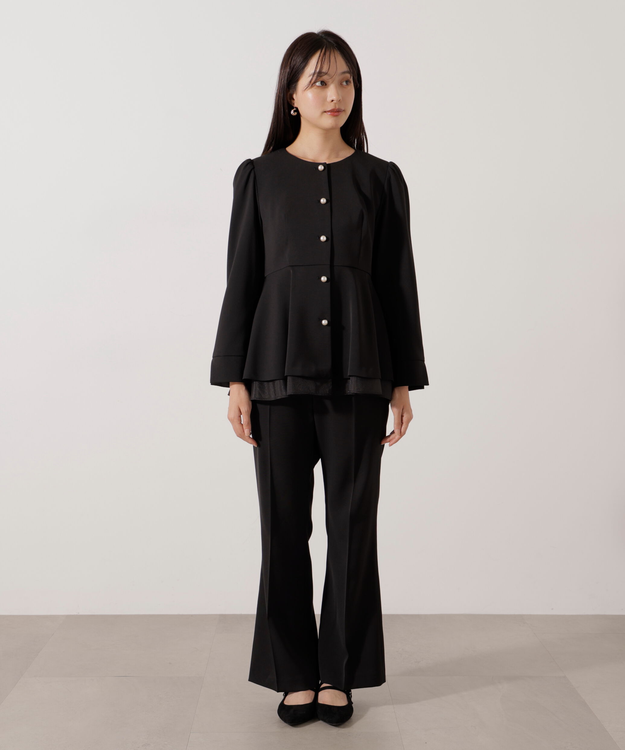 PROPORTION BODY DRESSING「＜セットアップ対応＞ペプラムジャケット」|ブルゾン・スタジャン|