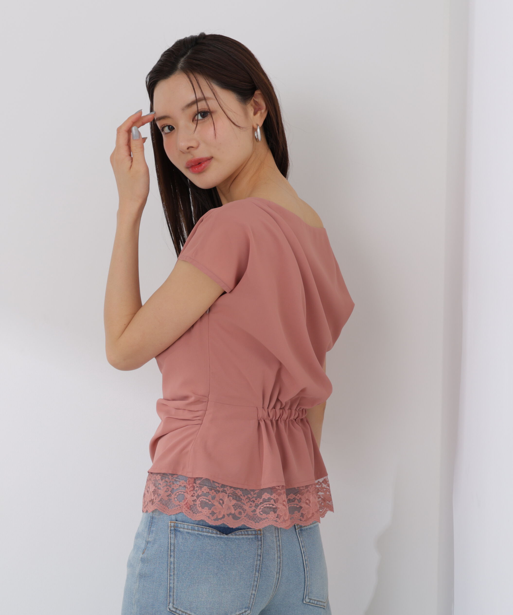 PROPORTION BODY DRESSING「〈a/mie〉アシメドレープブラウス」|シャツ・ブラウス|
