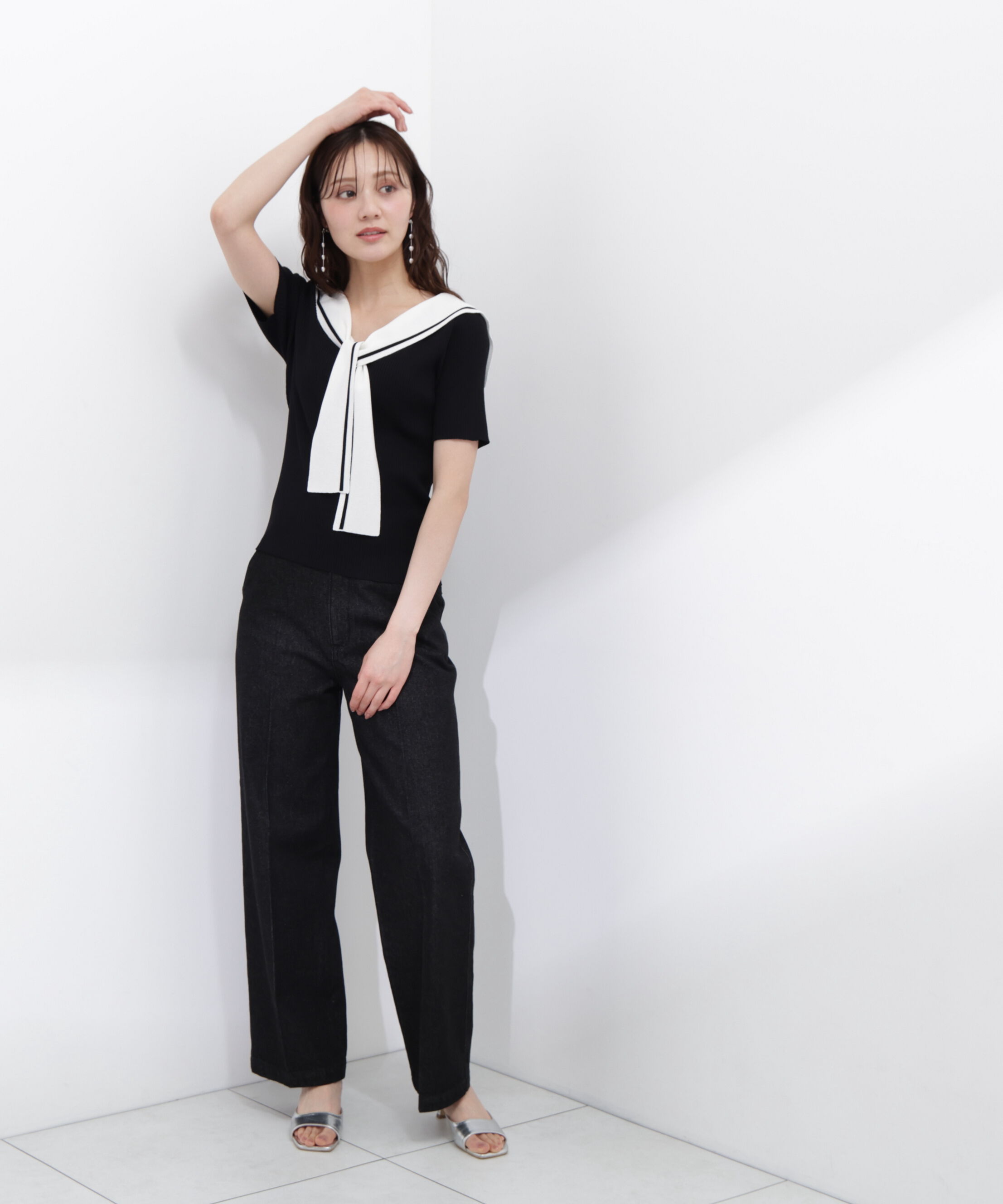 PROPORTION BODY DRESSING「セーラーカラーニットトップス」|ニット・セーター|