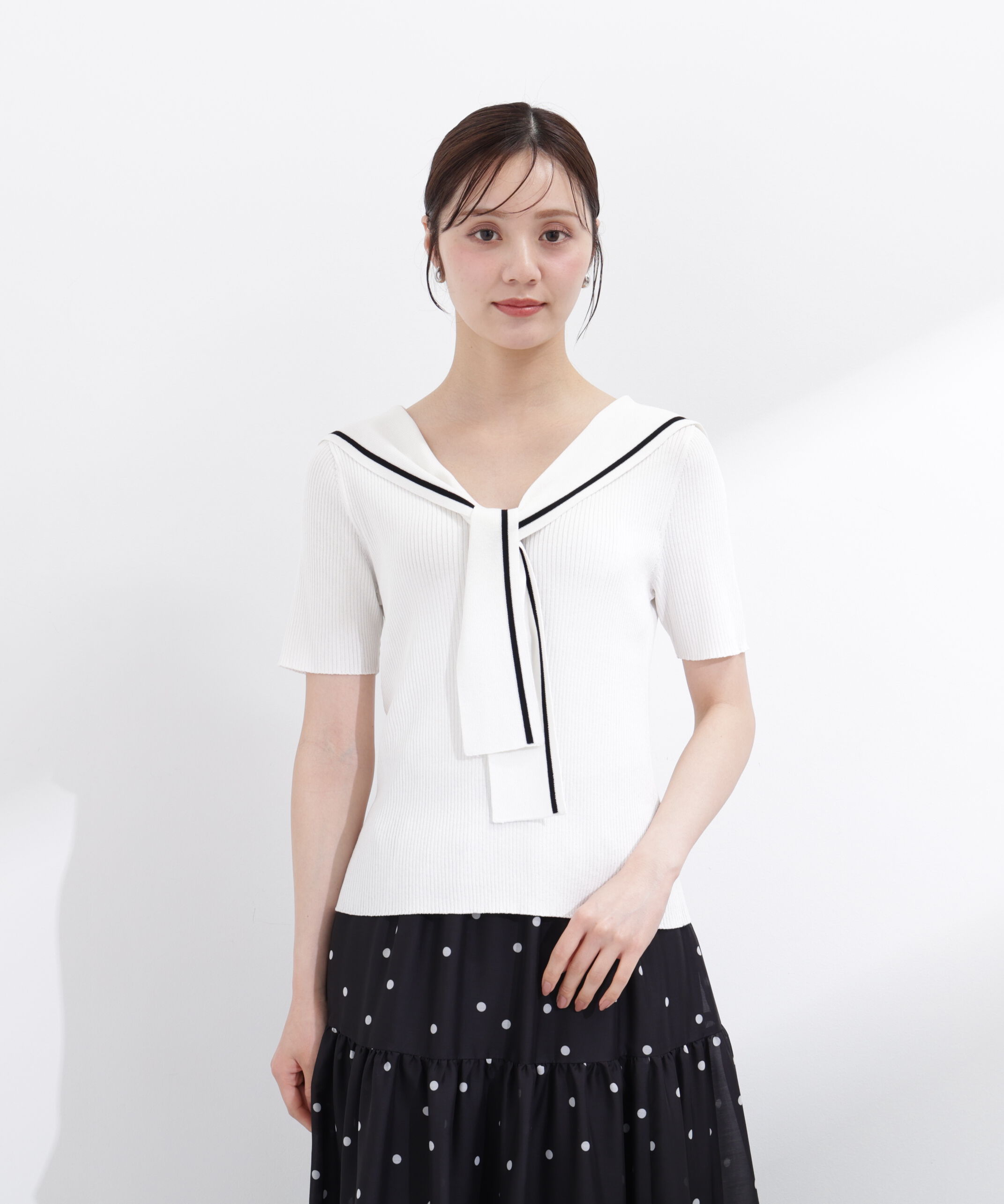 PROPORTION BODY DRESSING「セーラーカラーニットトップス」|ニット・セーター|