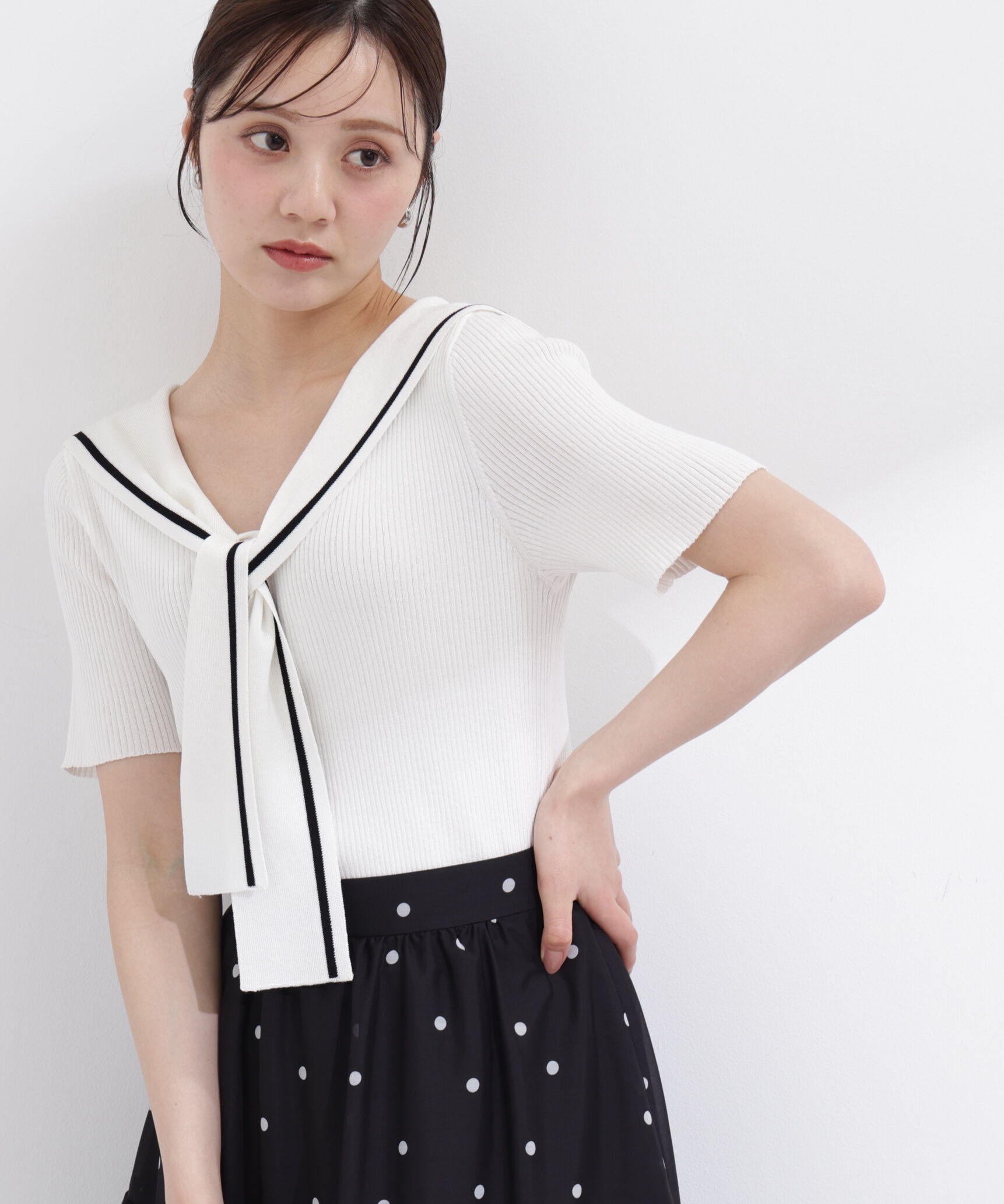 PROPORTION BODY DRESSING「セーラーカラーニットトップス」|ニット・セーター|