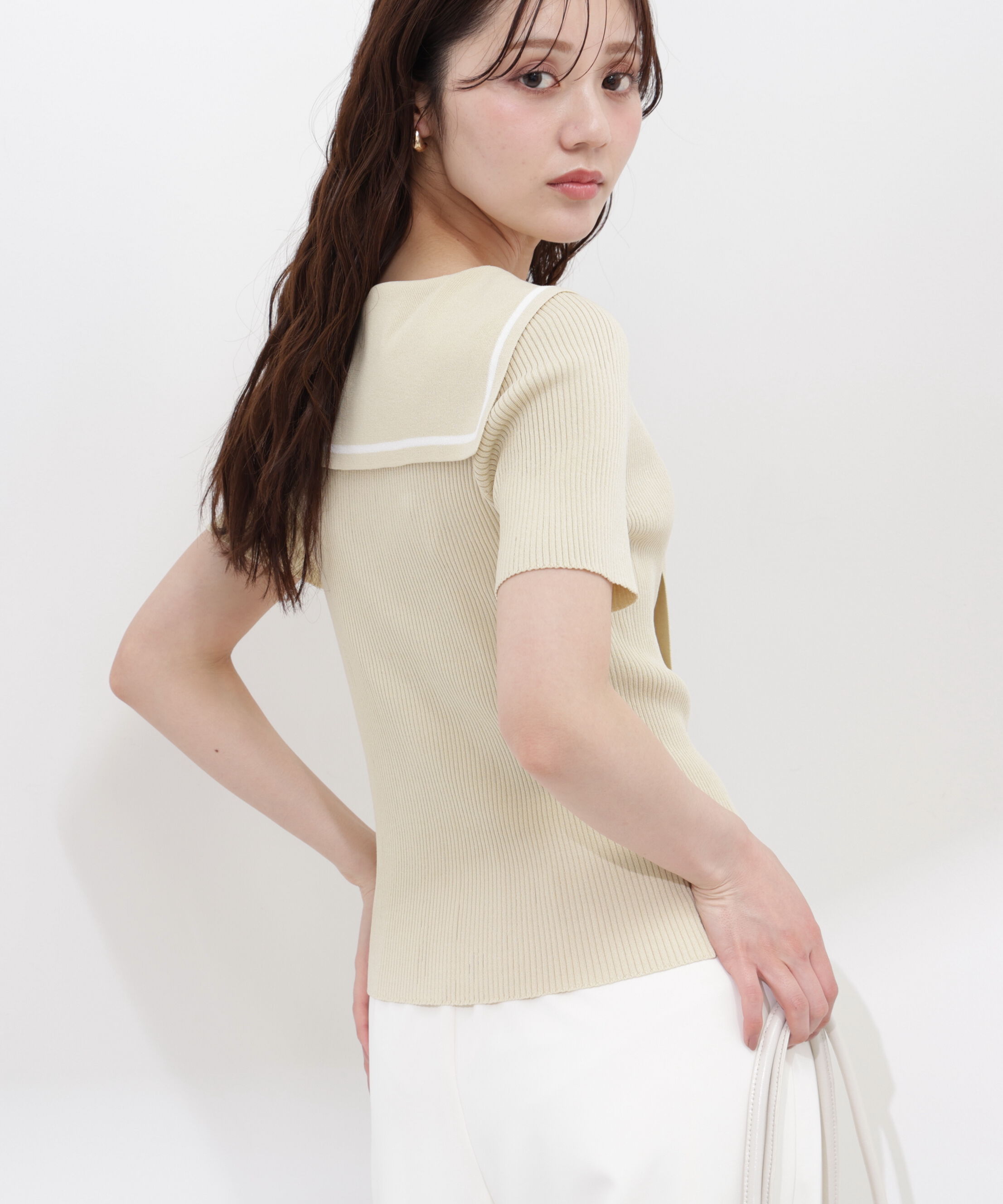 PROPORTION BODY DRESSING「セーラーカラーニットトップス」|ニット・セーター|