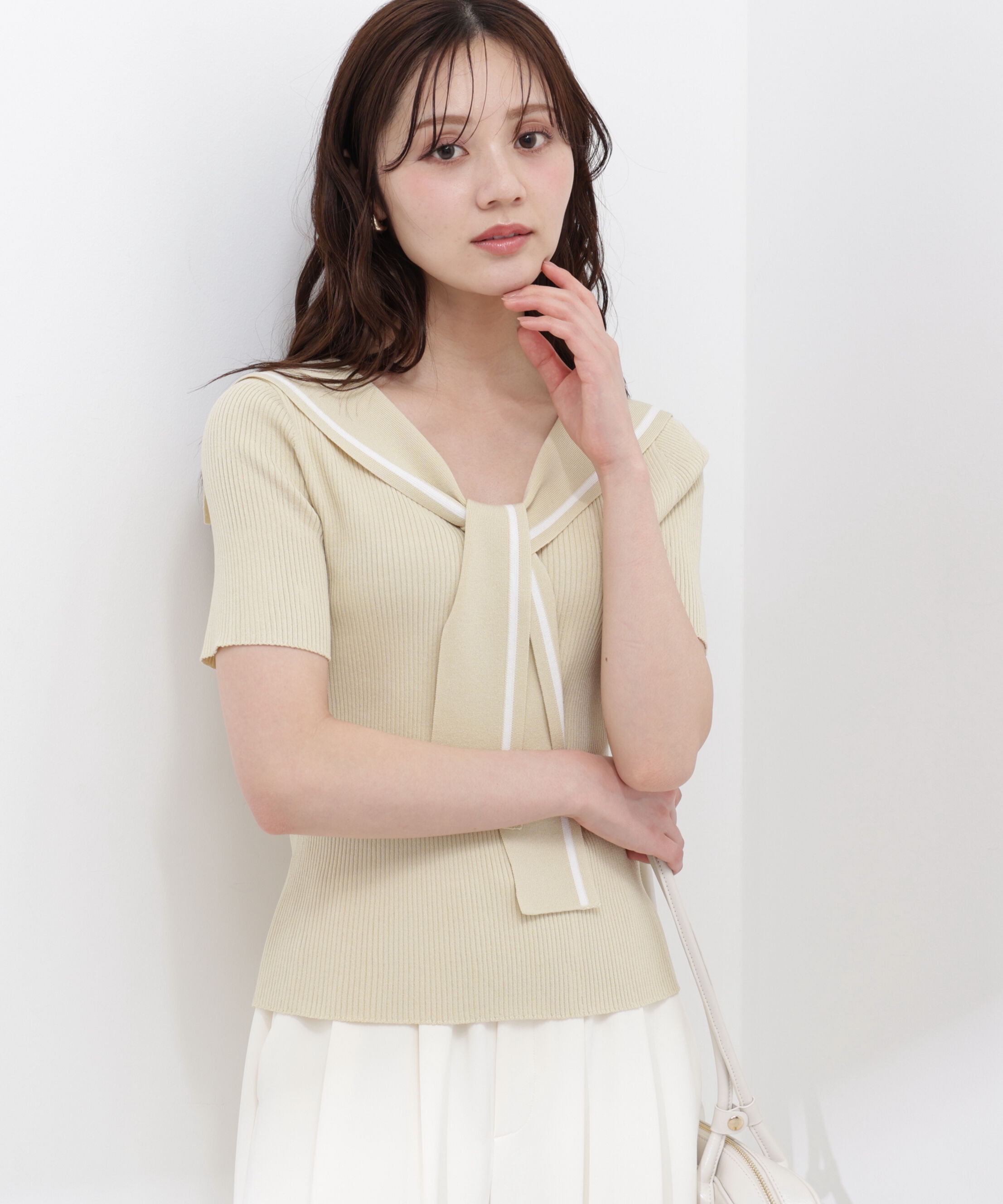 PROPORTION BODY DRESSING「セーラーカラーニットトップス」|ニット・セーター|