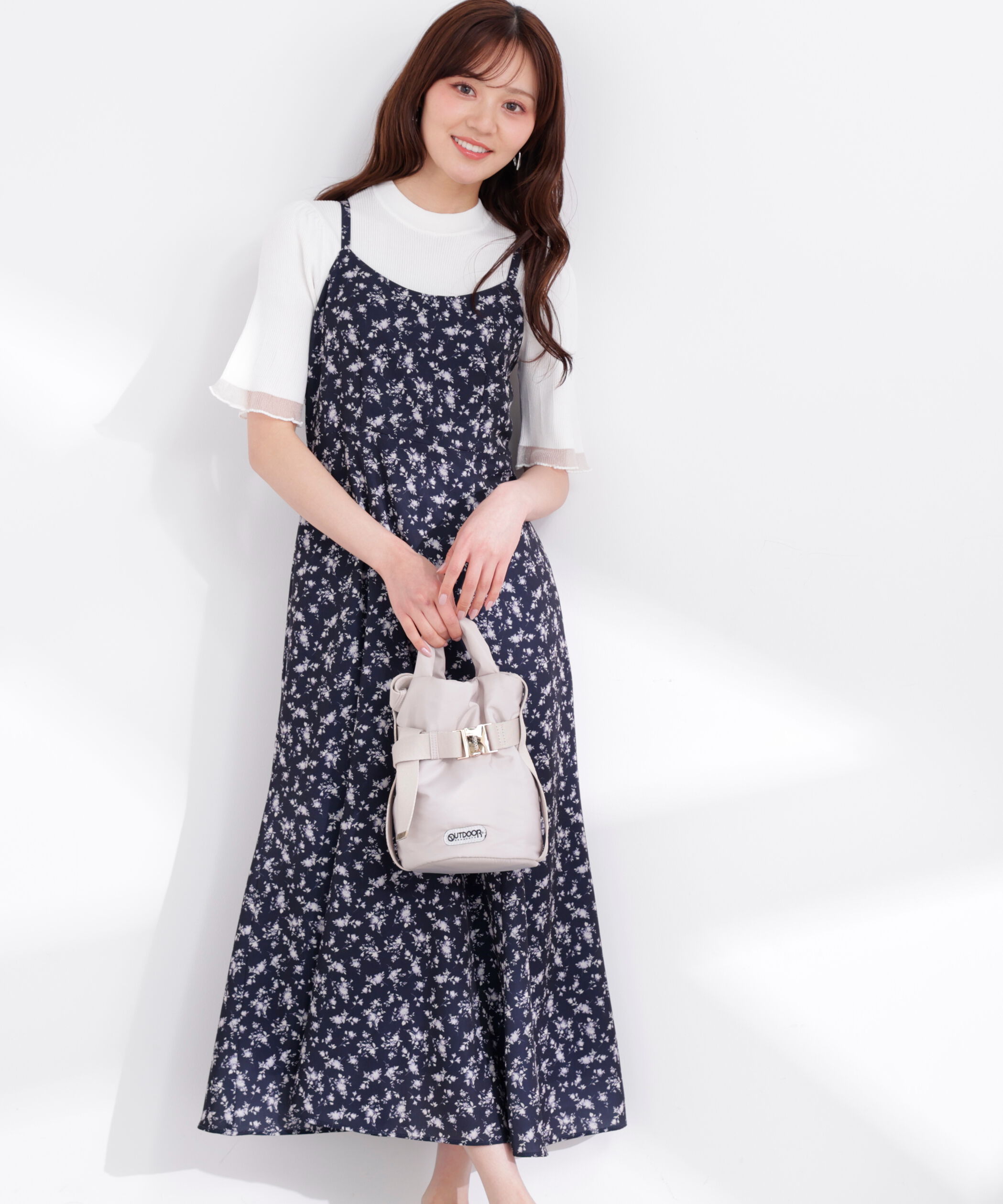 PROPORTION BODY DRESSING「花柄キャミワンピース 26SS」|ワンピース|ネイビー