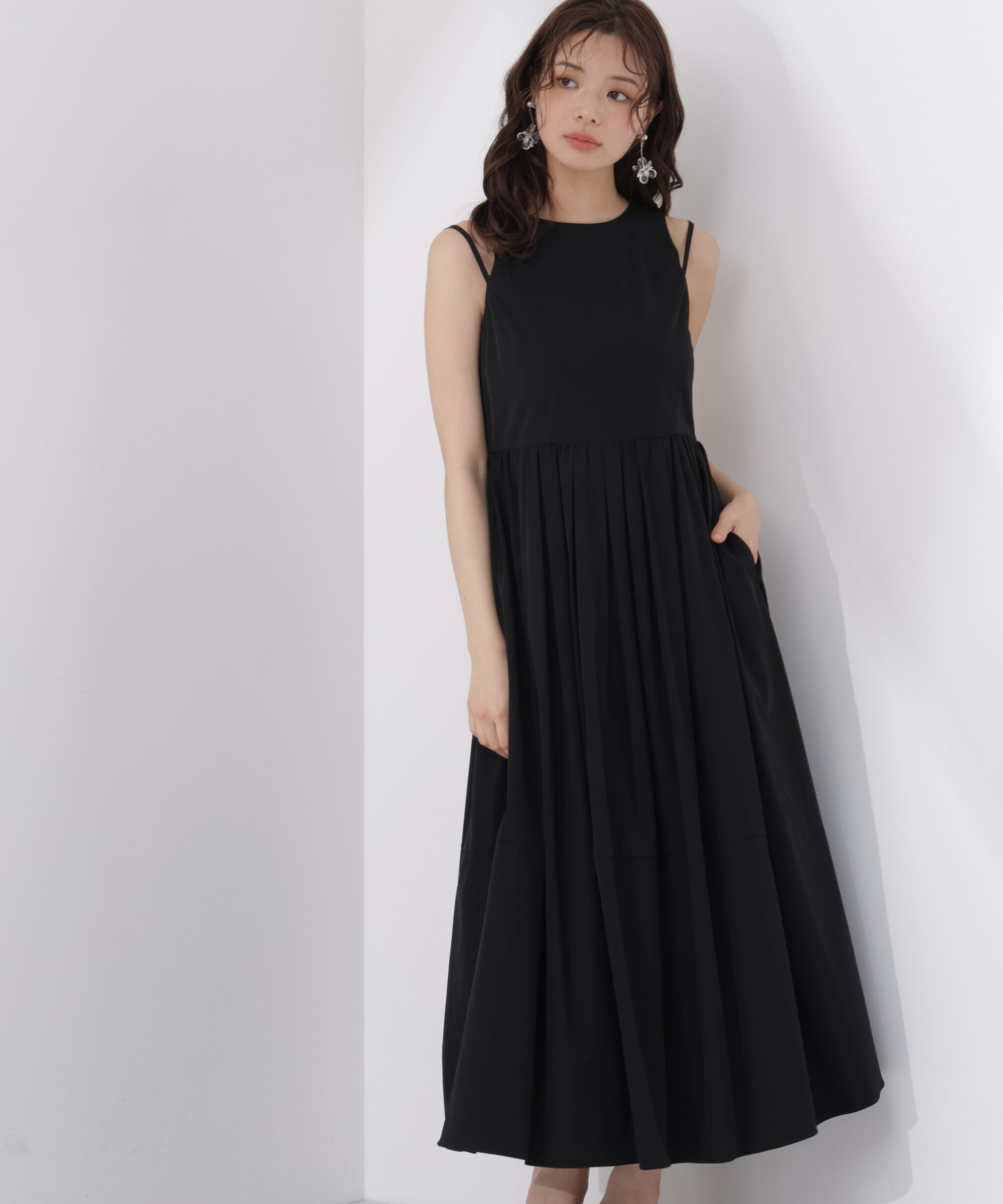 PROPORTION BODY DRESSING「＜青島心さん着用＞〈a/mie〉アメスリサマーワンピース」|ワンピース|ブラック