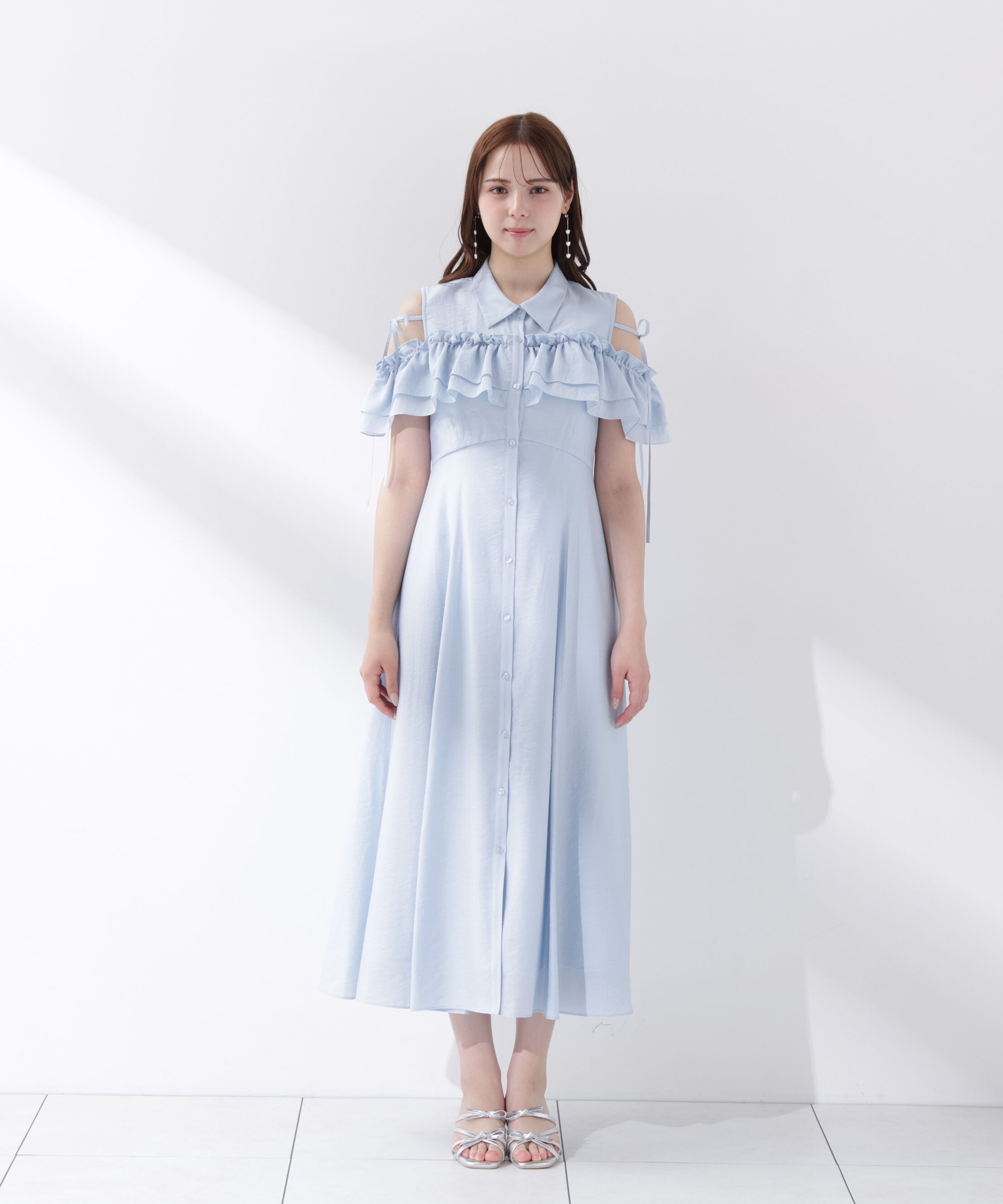 PROPORTION BODY DRESSING「＜EDIT COLOGNE＞フリルシャツワンピース」|ワンピース|