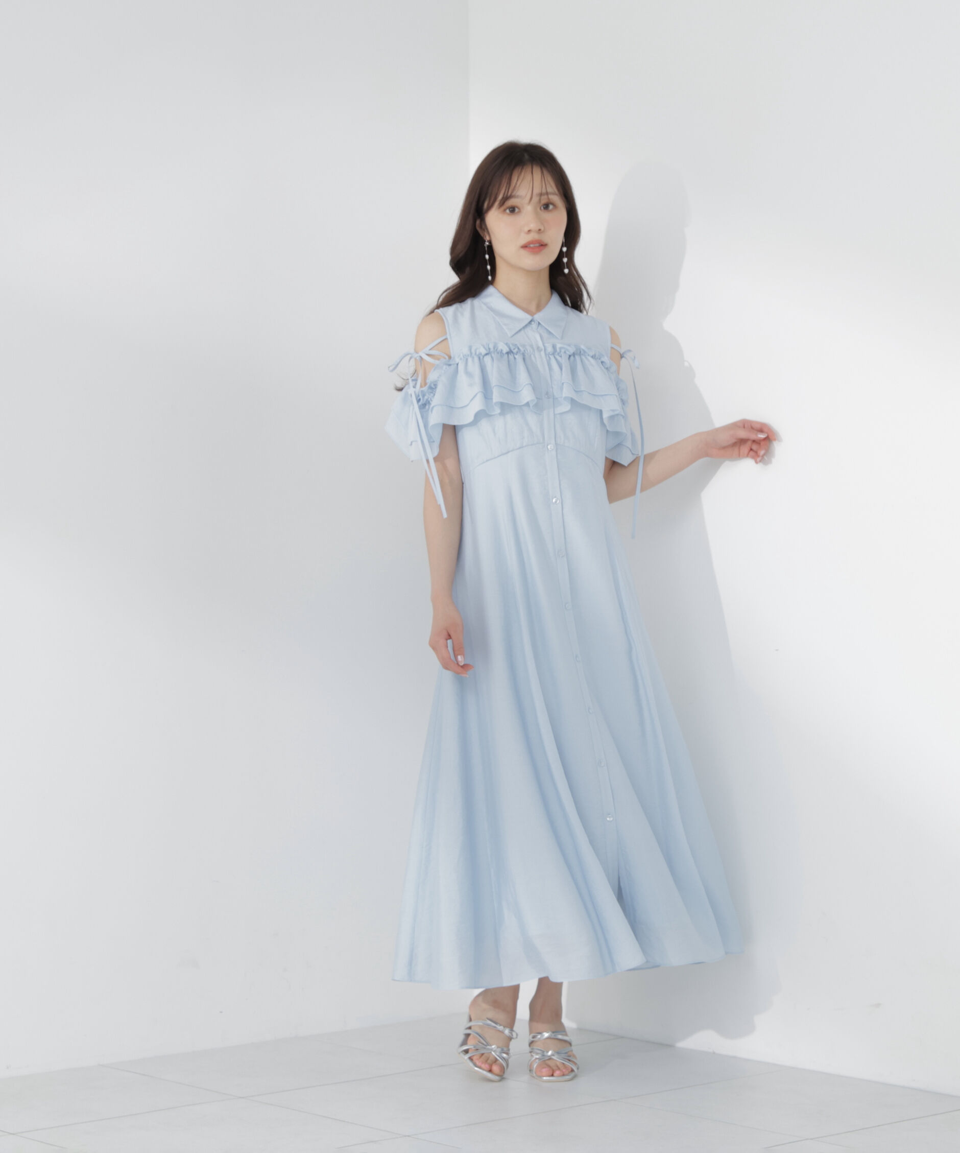 PROPORTION BODY DRESSING「＜EDIT COLOGNE＞フリルシャツワンピース」|ワンピース|