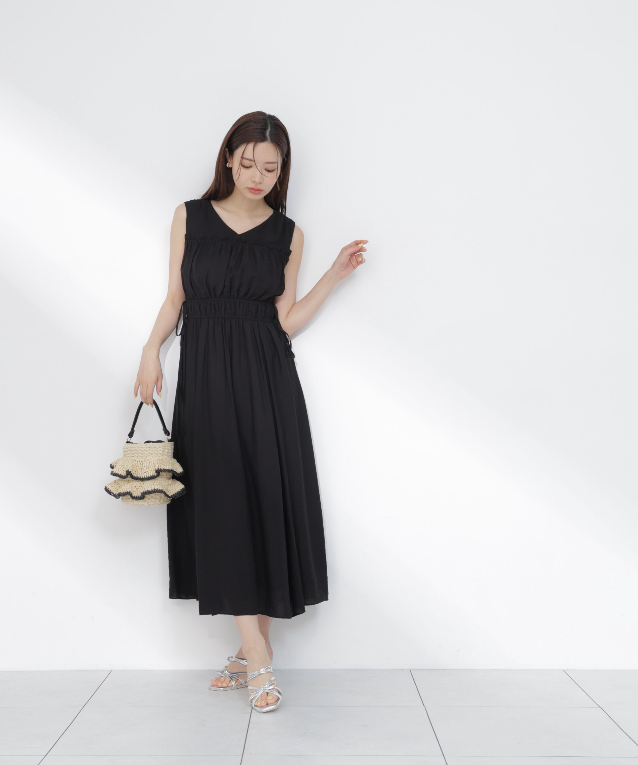 PROPORTION BODY DRESSING「ウエストリボンギャザーワンピース」|ワンピース|