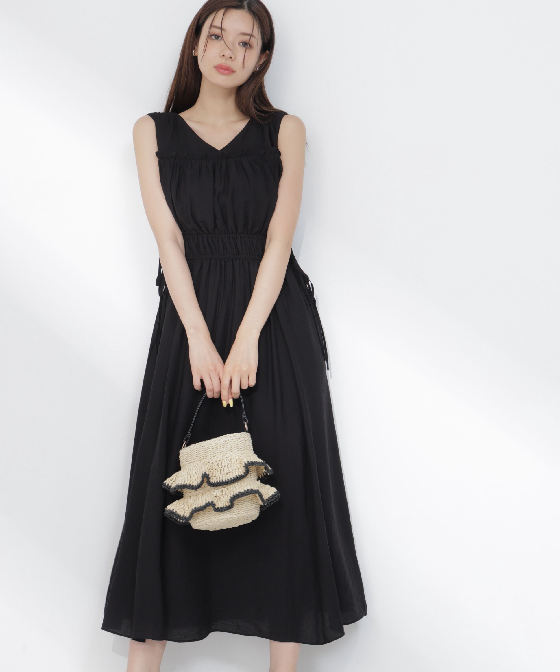 PROPORTION BODY DRESSING「ウエストリボンギャザーワンピース」|ワンピース|