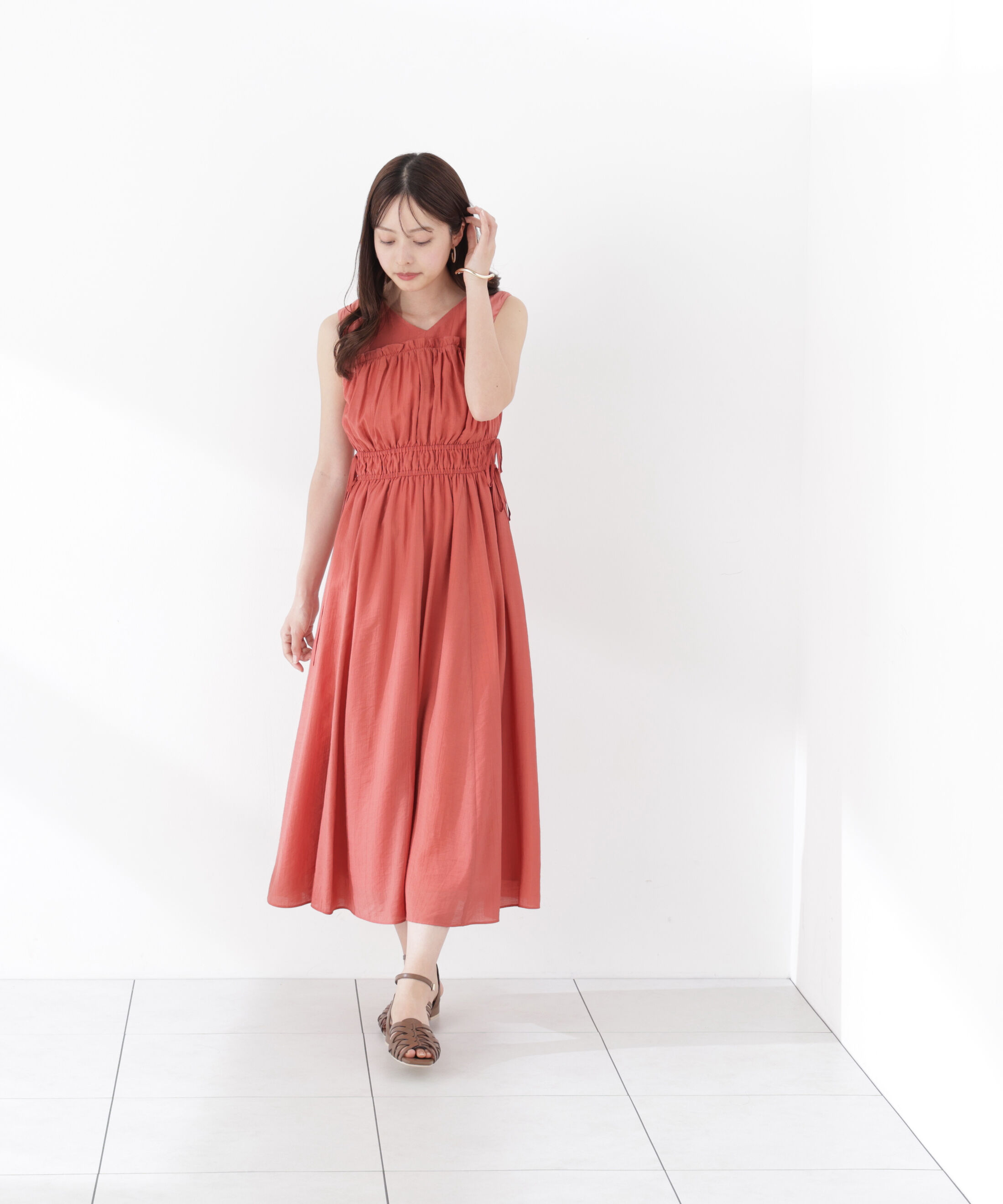 PROPORTION BODY DRESSING「ウエストリボンギャザーワンピース」|ワンピース|