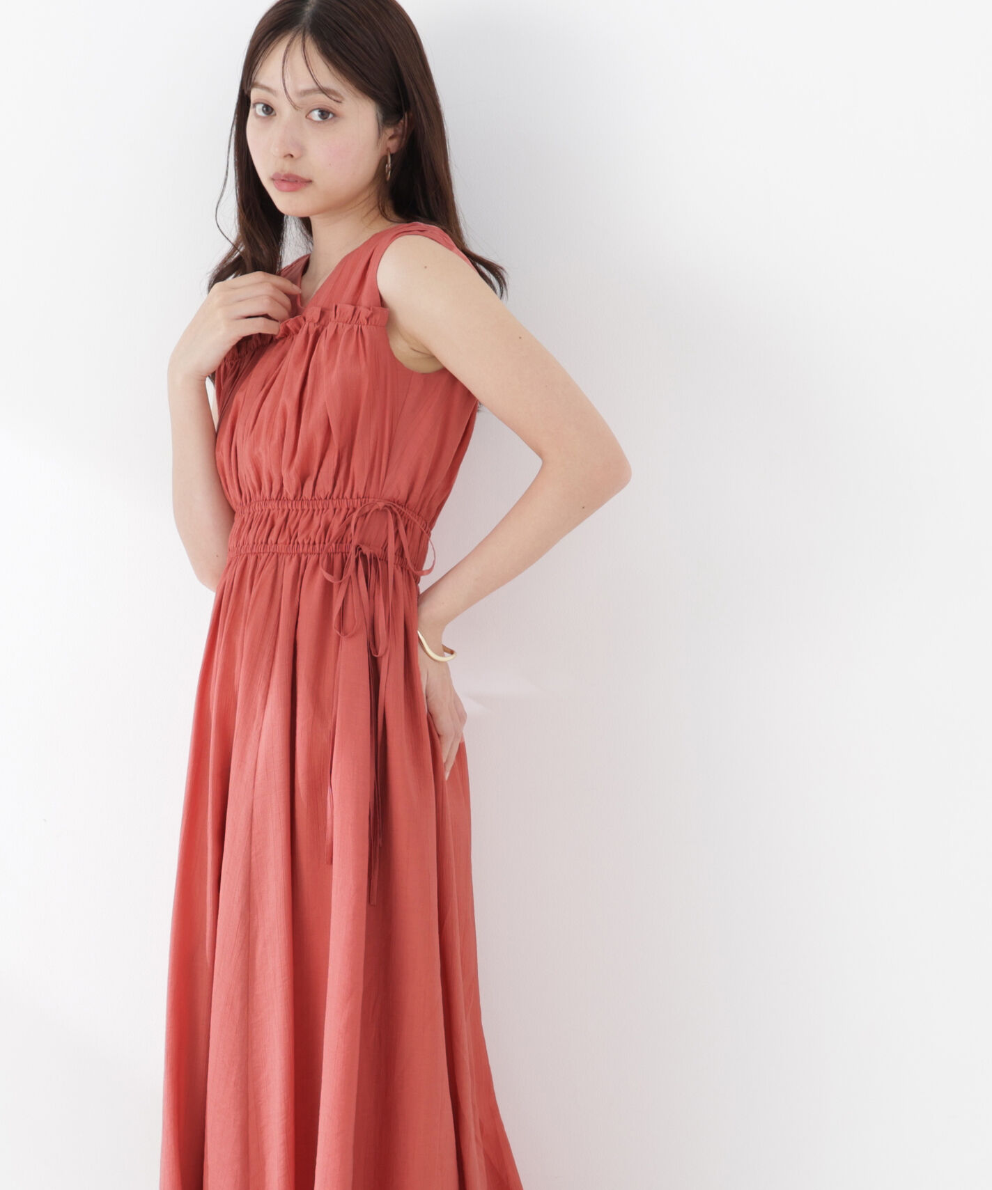 PROPORTION BODY DRESSING「ウエストリボンギャザーワンピース」|ワンピース|