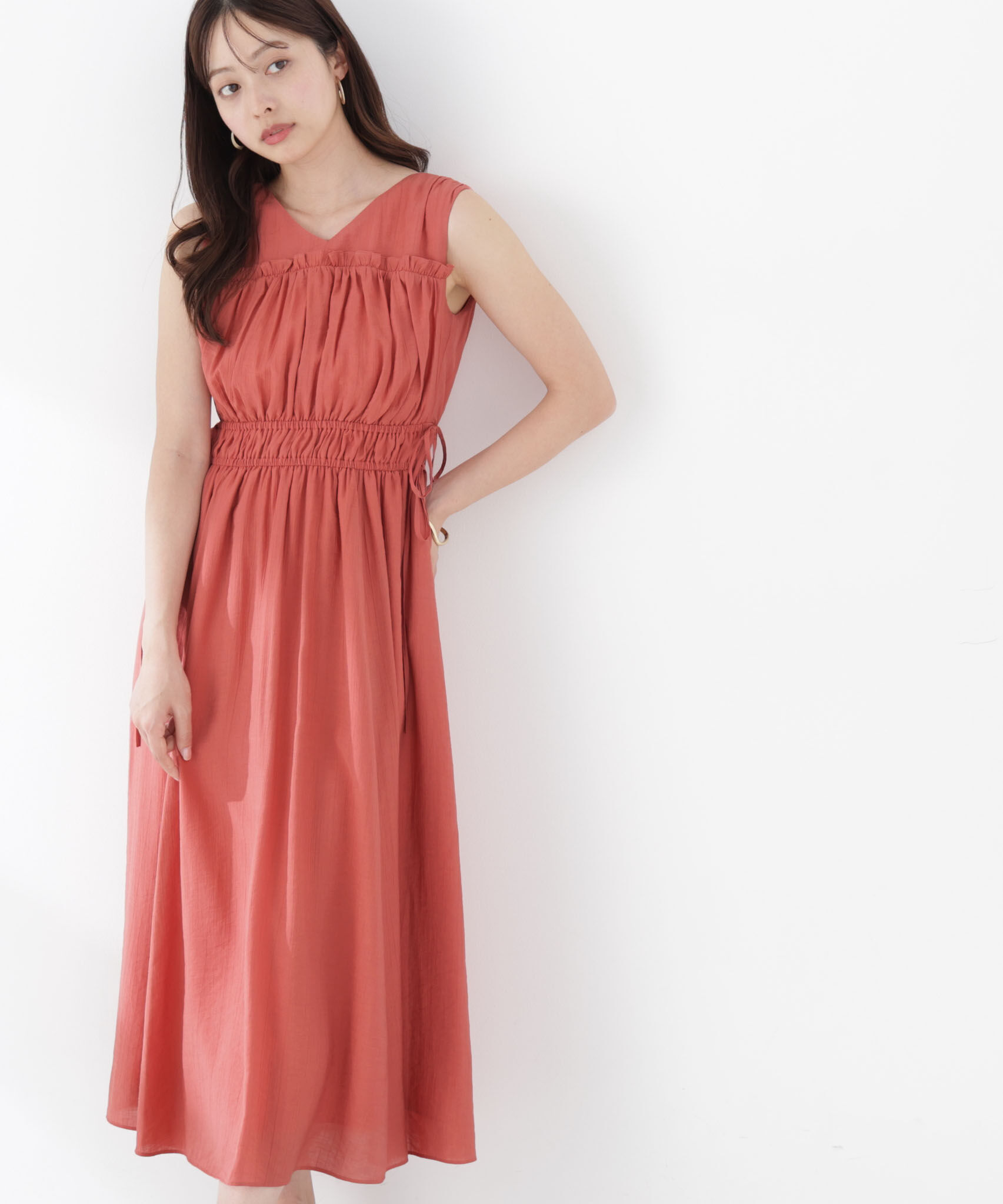 PROPORTION BODY DRESSING「ウエストリボンギャザーワンピース」|ワンピース|