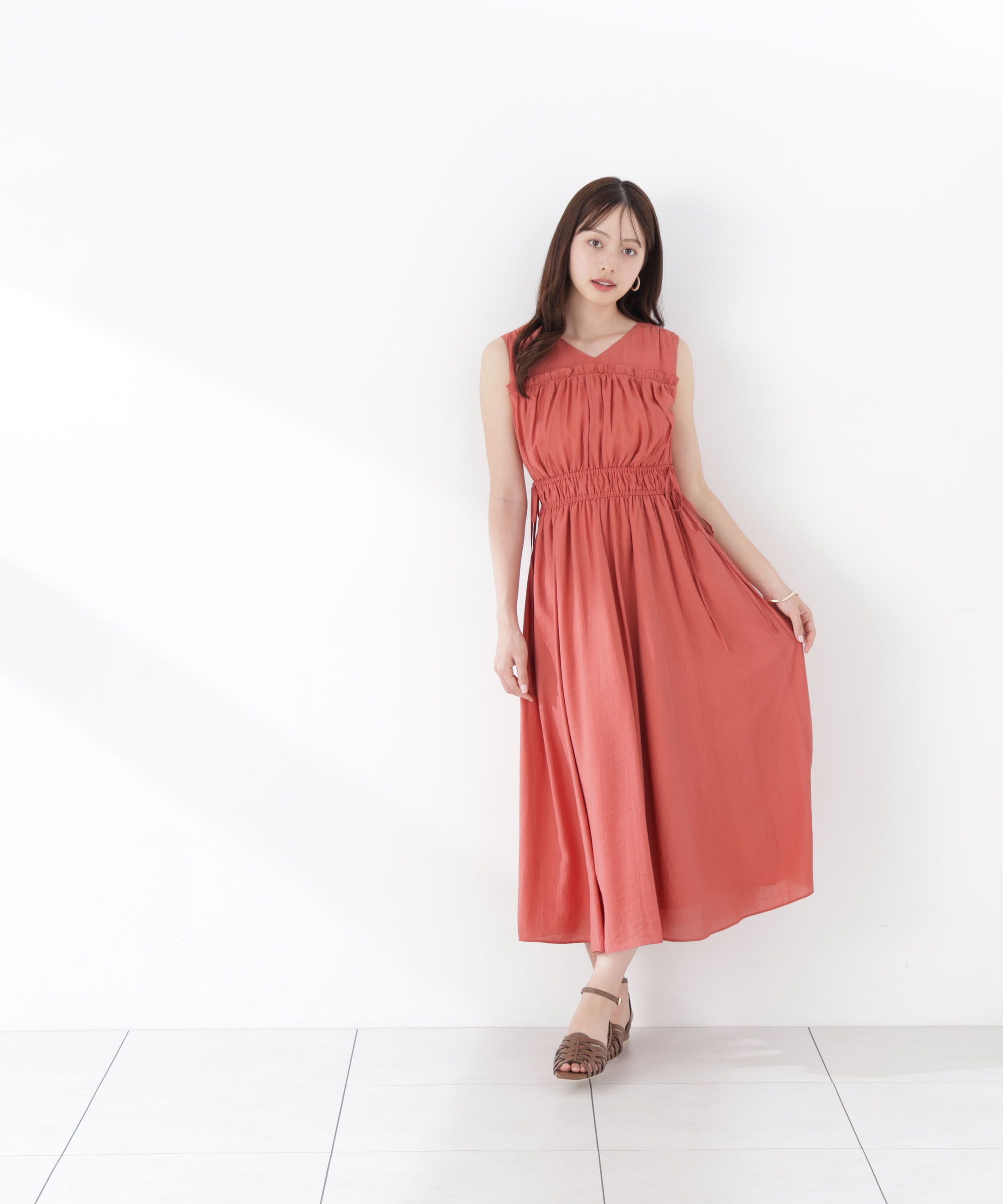 PROPORTION BODY DRESSING「ウエストリボンギャザーワンピース」|ワンピース|