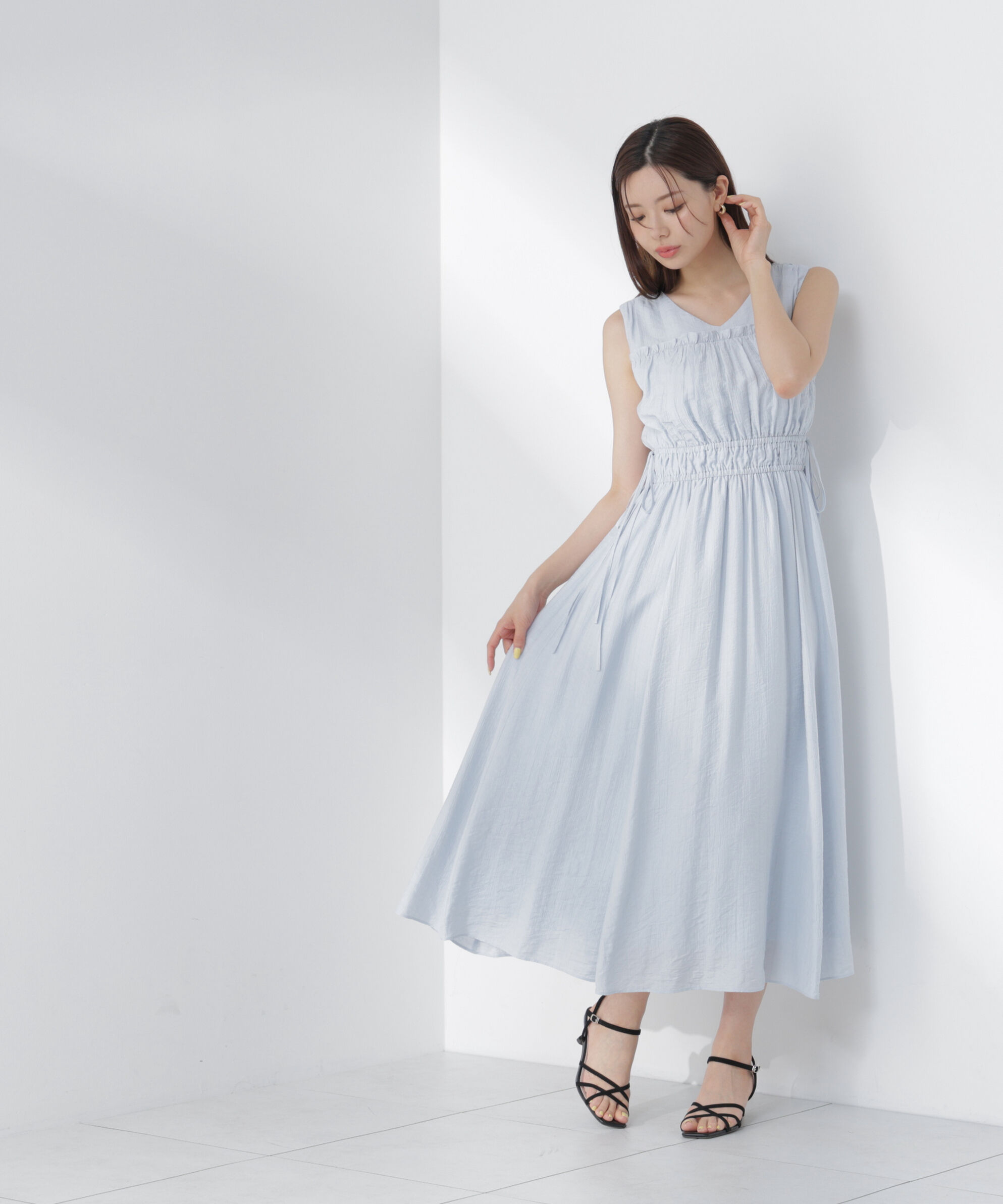 PROPORTION BODY DRESSING「ウエストリボンギャザーワンピース」|ワンピース|