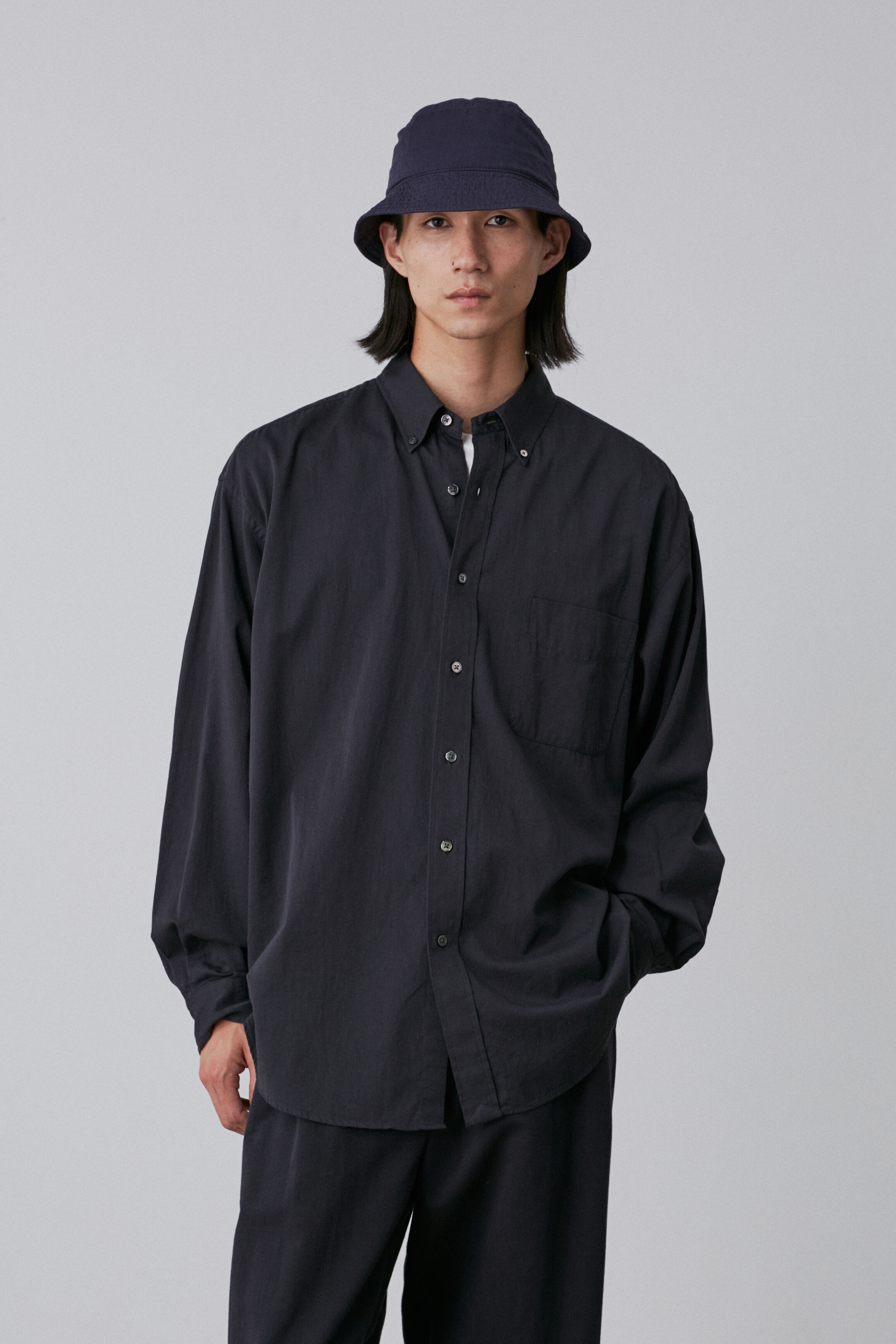 YLEVE 「Ｙ / ORGANIC COTTON WASHER SATIN SHIRT」|シャツ・ブラウス|