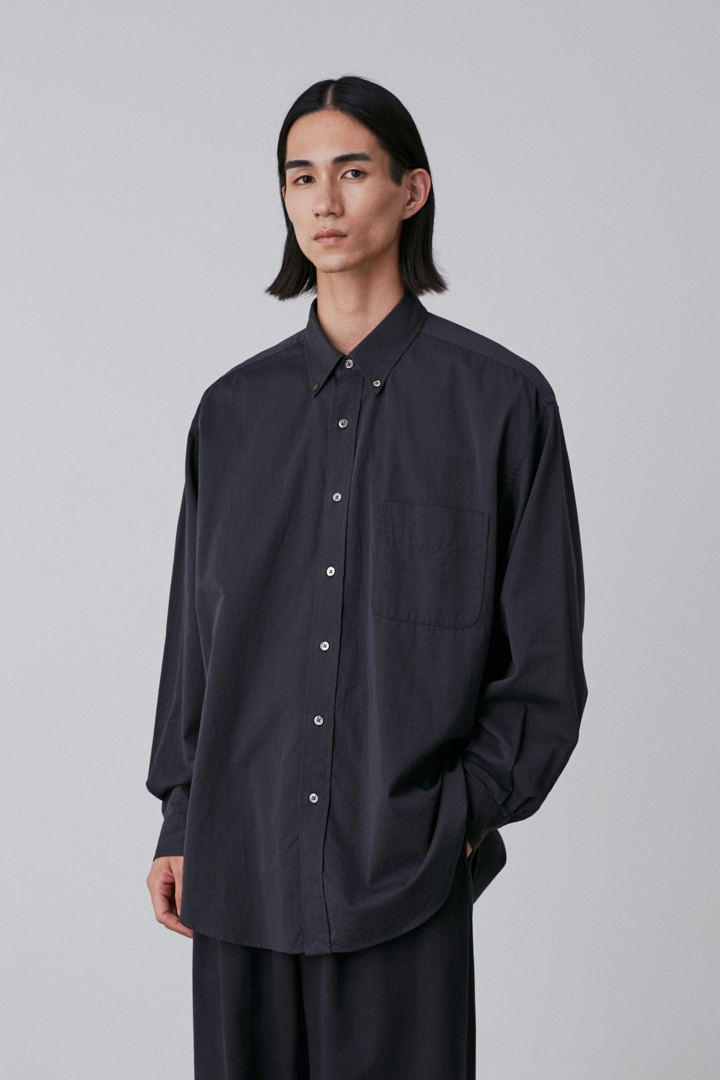 YLEVE 「Ｙ / ORGANIC COTTON WASHER SATIN SHIRT」|シャツ・ブラウス|