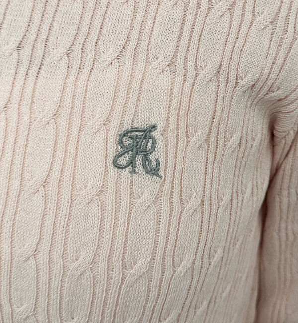 archives「ロゴ刺繍ケーブルライトニット」|ニット・セーター|
