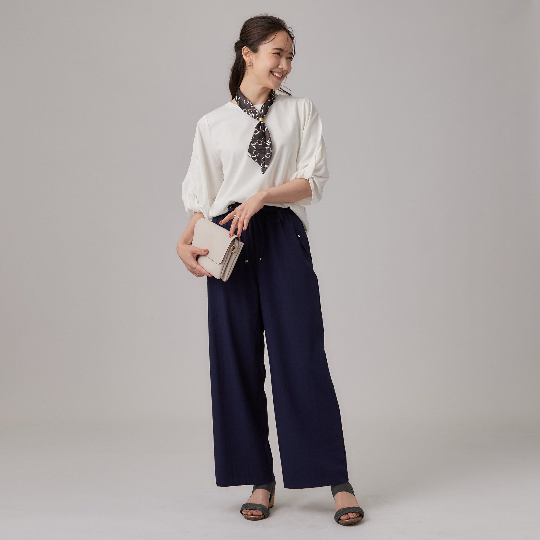 SHOO･LA･RUE「ON・OFF大活躍ツイストスリーブトップス」|Tシャツ・カットソー|