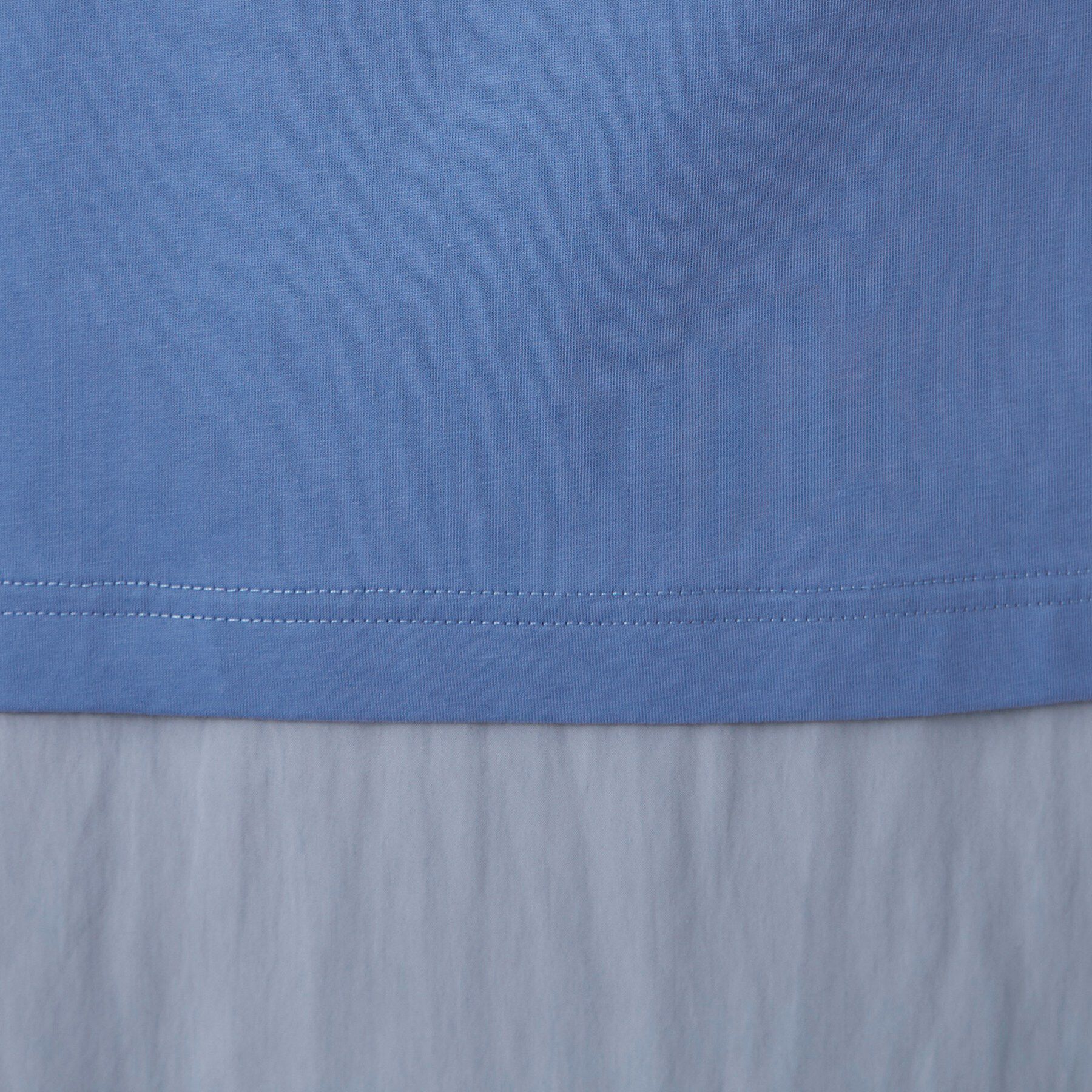 SHOO･LA･RUE「【ひんやり/体型カバー/S-LL】インせず着られる 異素材ドッキングTシャツ」|Tシャツ・カットソー|