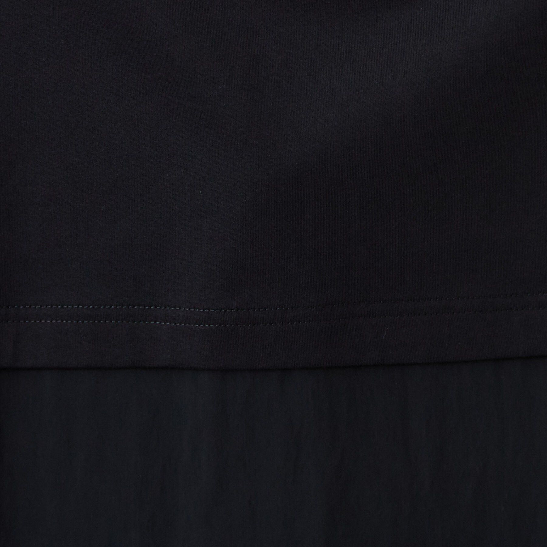SHOO･LA･RUE「【ひんやり/体型カバー/S-LL】インせず着られる 異素材ドッキングTシャツ」|Tシャツ・カットソー|
