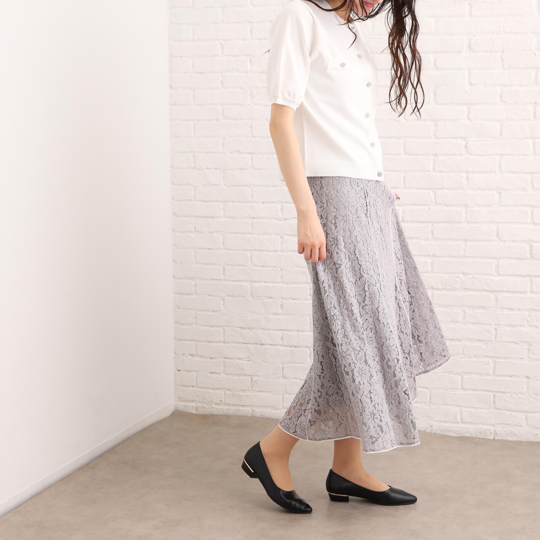 ESPERANZA「《定番》晴雨兼用クッションフラットパンプス」|パンプス|