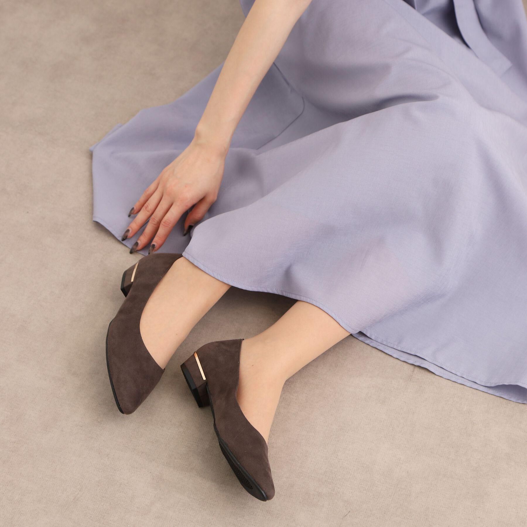 ESPERANZA「《定番》晴雨兼用クッションフラットパンプス」|パンプス|
