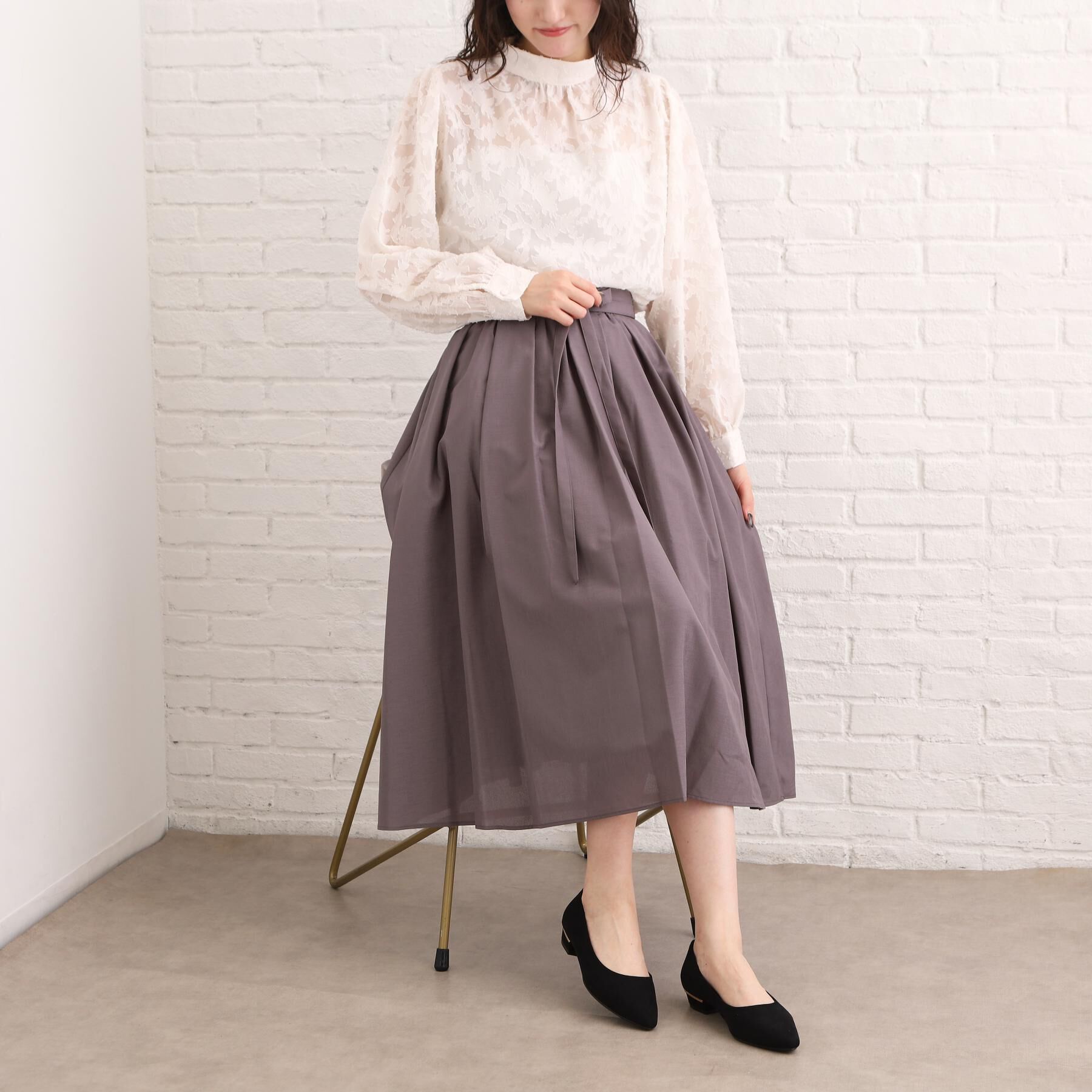 ESPERANZA「《定番》晴雨兼用クッションフラットパンプス」|パンプス|