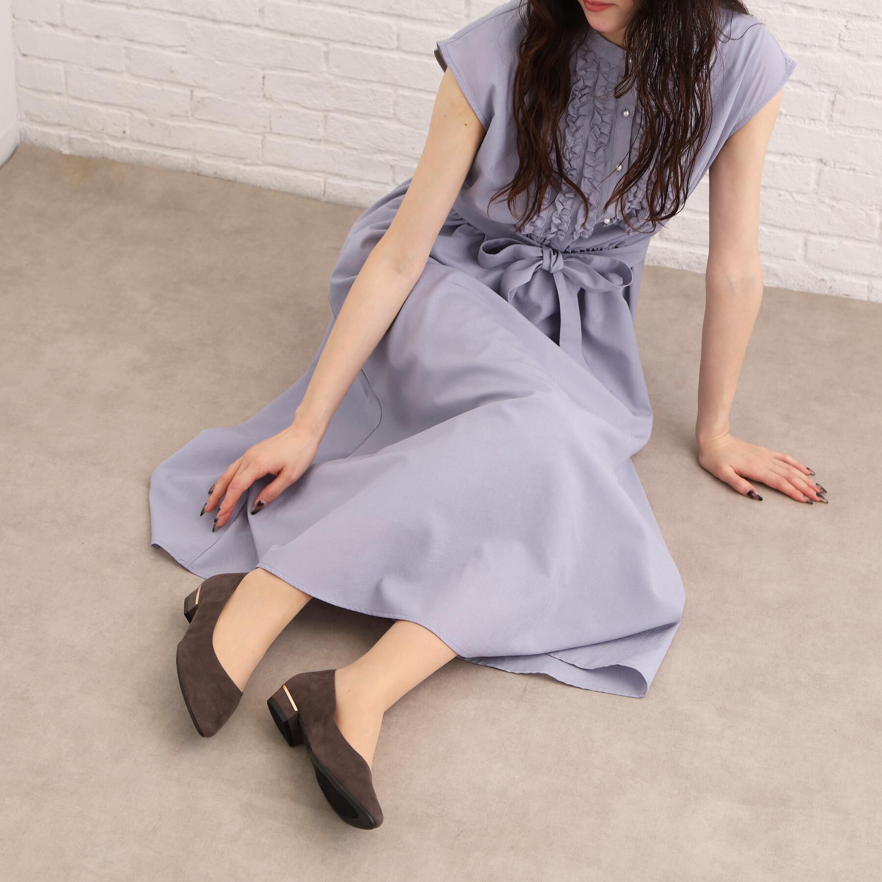 ESPERANZA「《定番》晴雨兼用クッションフラットパンプス」|パンプス|