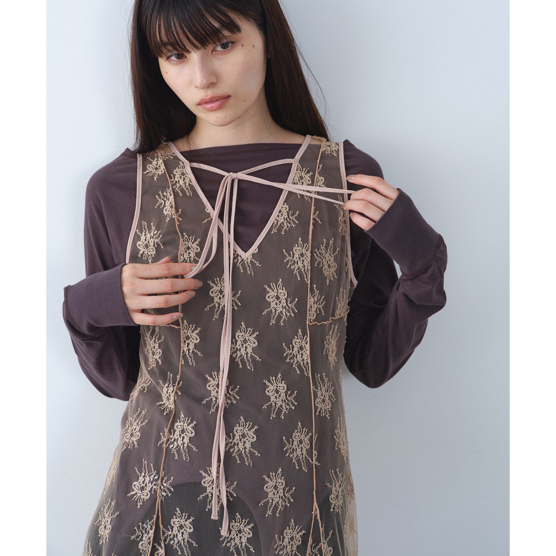 CODE A「sensual lace flow dress」|ワンピース|