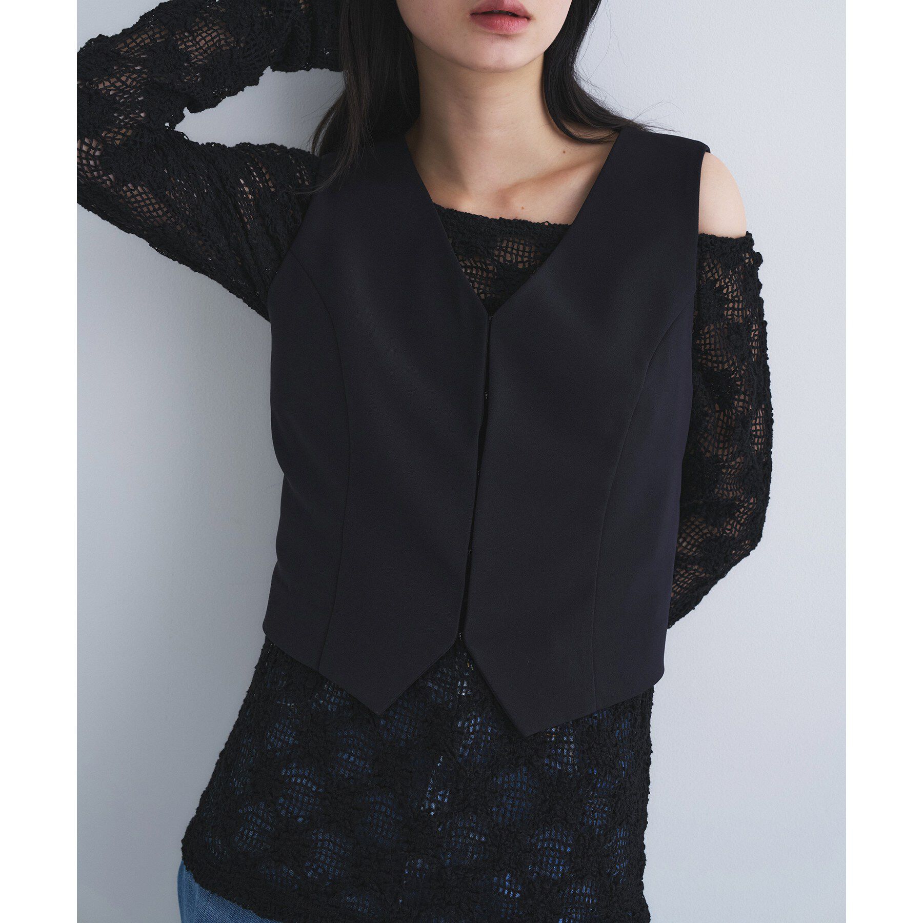 CODE A「front hook short vest」|ベスト・ジレ|