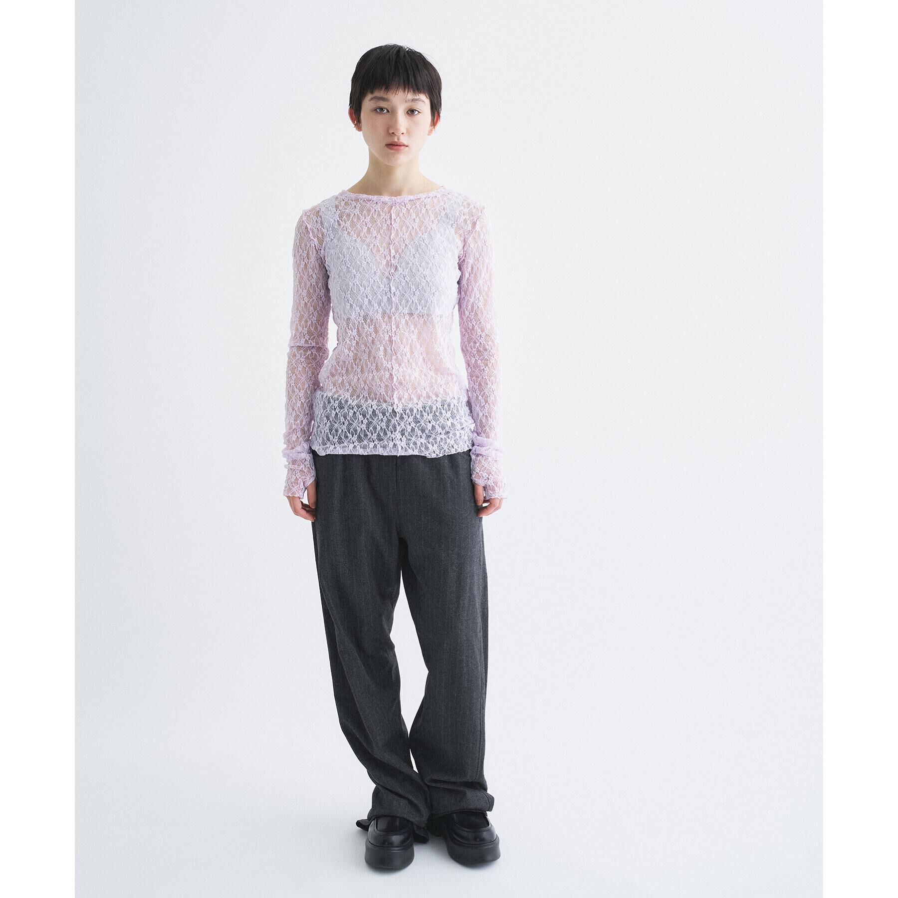 CODE A「【ReRe】stretch lace tops」|Tシャツ・カットソー|