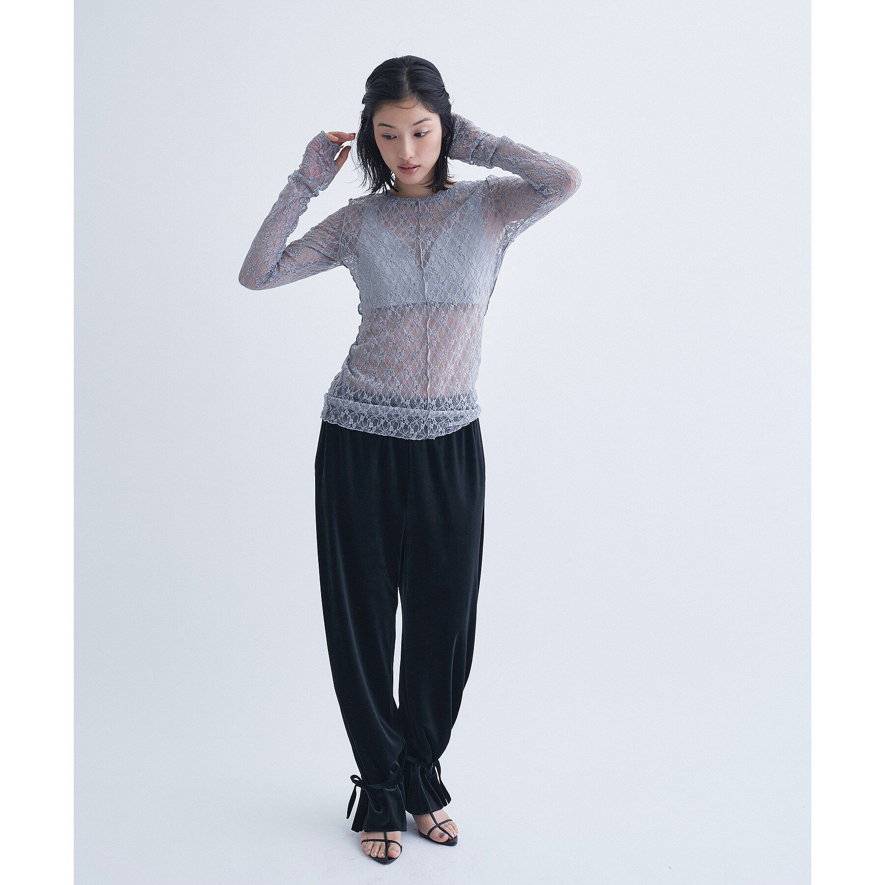 CODE A「【ReRe】stretch lace tops」|Tシャツ・カットソー|