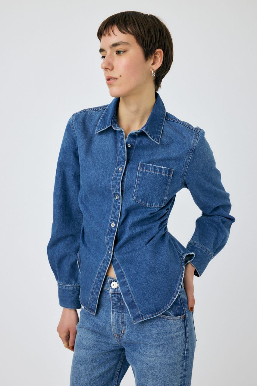 MOUSSY「WAIST FIT デニムシャツ」|シャツ・ブラウス|