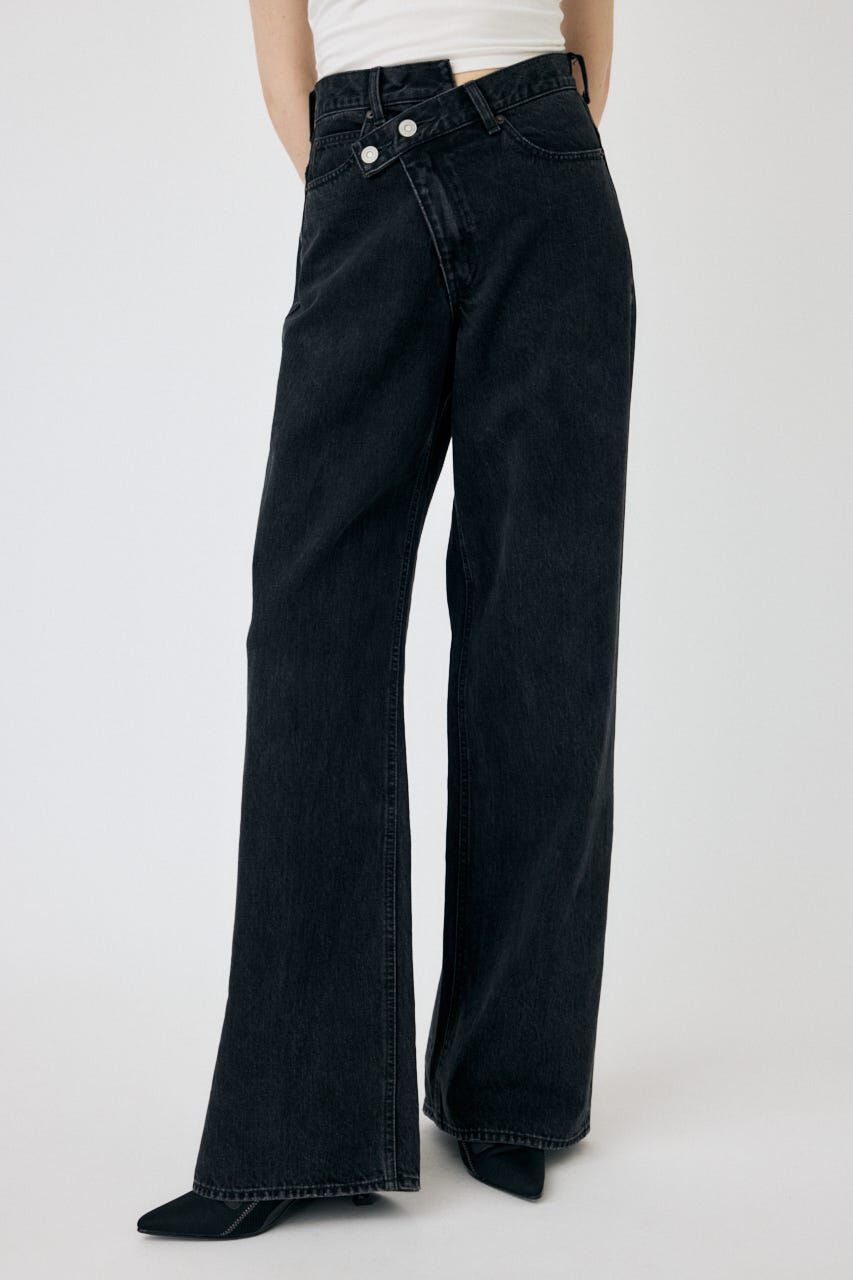 MOUSSY「CROSS WAIST WIDE ストレート」|デニム|