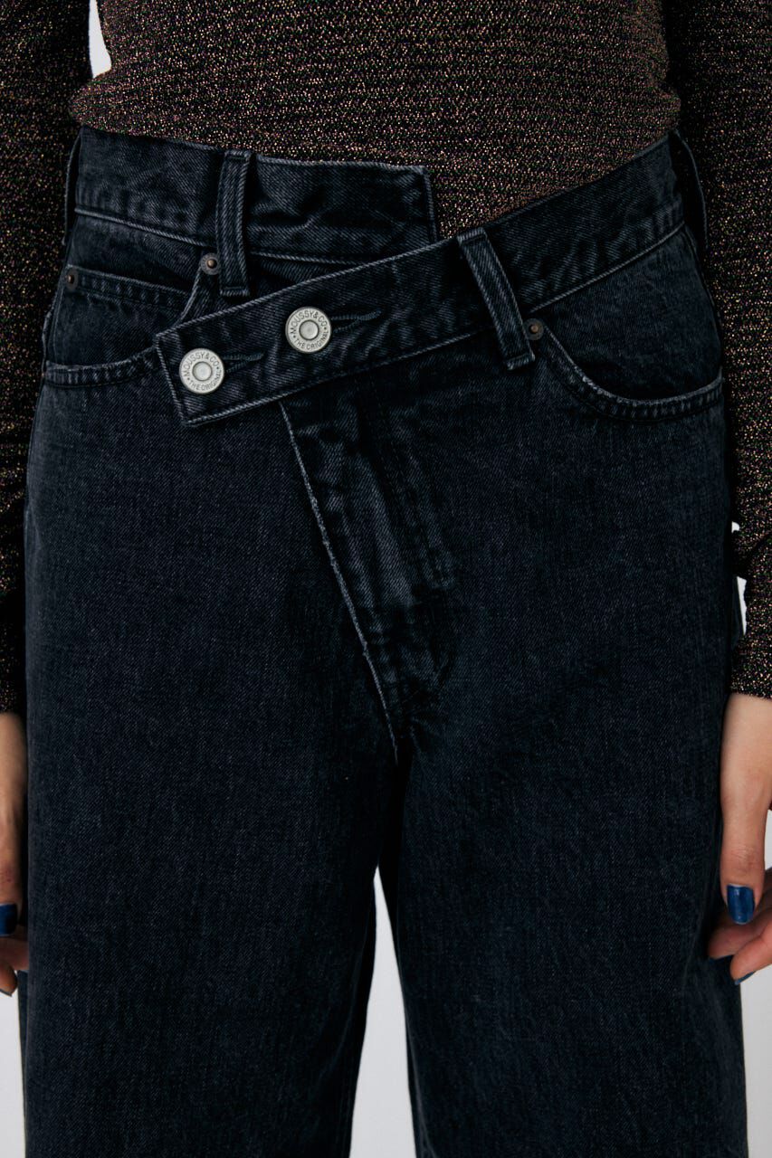 MOUSSY「CROSS WAIST WIDE ストレート」|デニム|