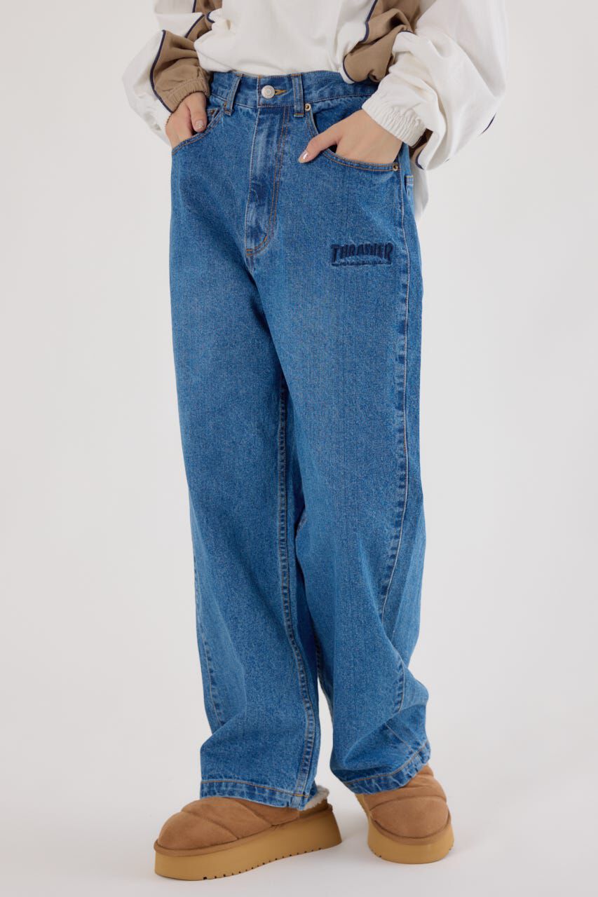RODEO CROWNS「(THRASHER) ICON デニムパンツ」|デニム|BLU