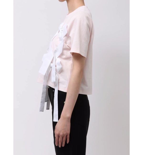 CALNAMUR「バイカラー3ＤリボンＴシャツ」|Tシャツ・カットソー|