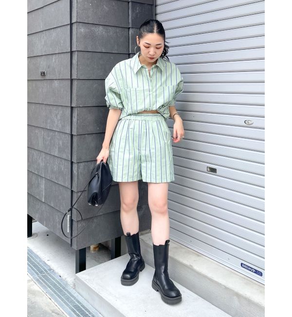 Ungrid「【WEB限定】ストライプラフハーフパンツ」|その他|